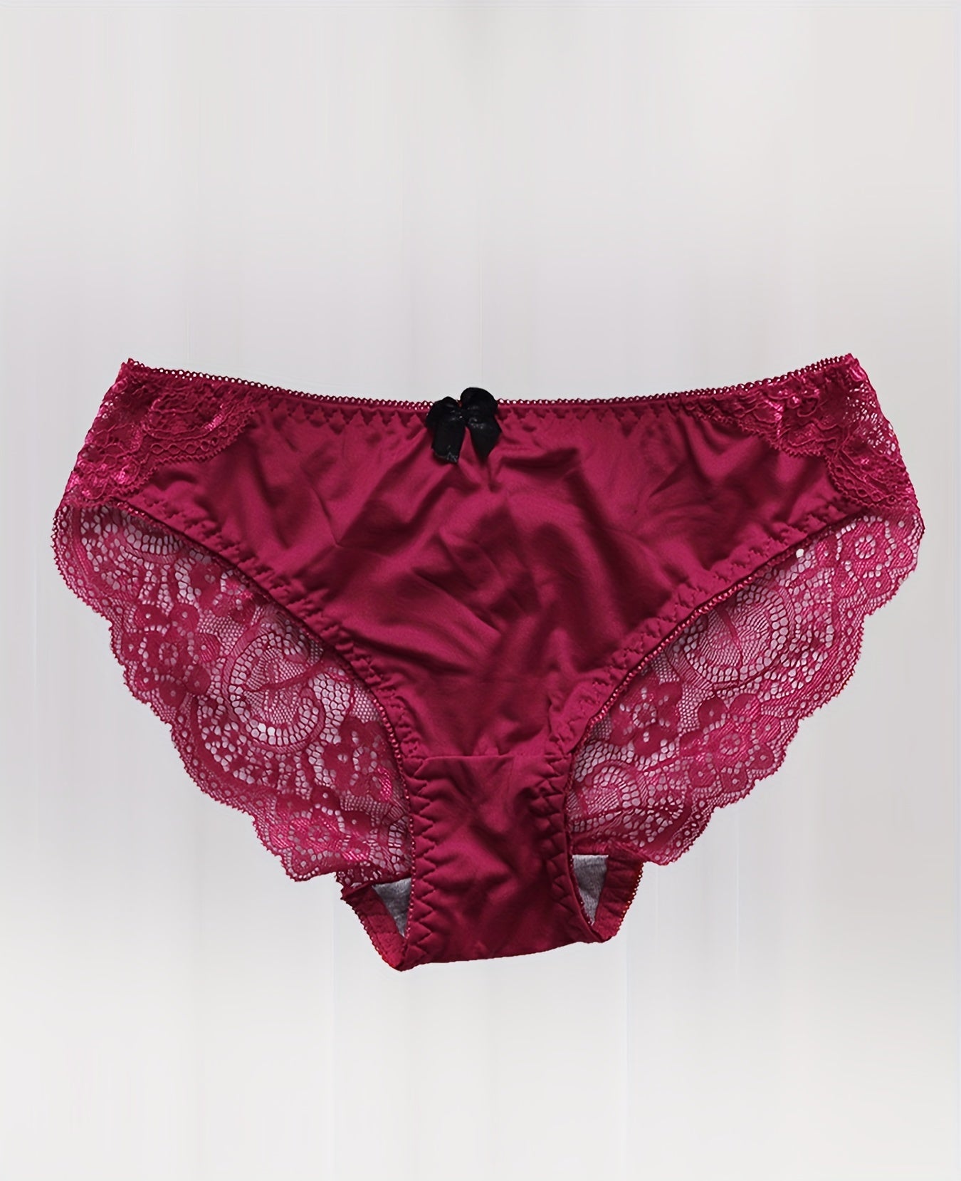 2sets Contrast Lace Underwire Bra & Panty, /MH