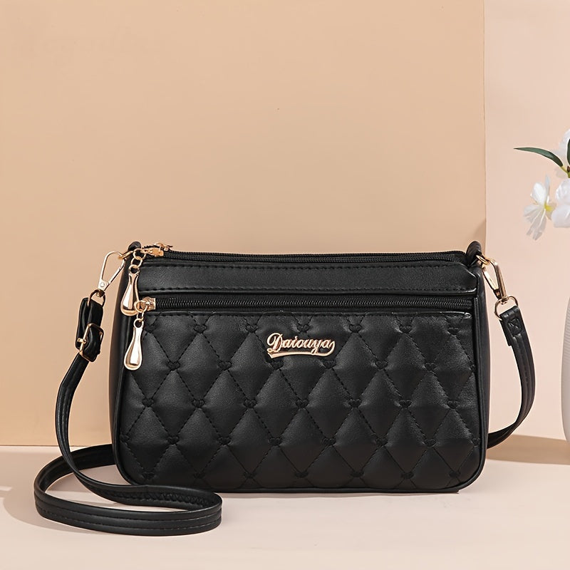 Fashionable Crossbody Bag with Multiple Layers And Large Capacity,
