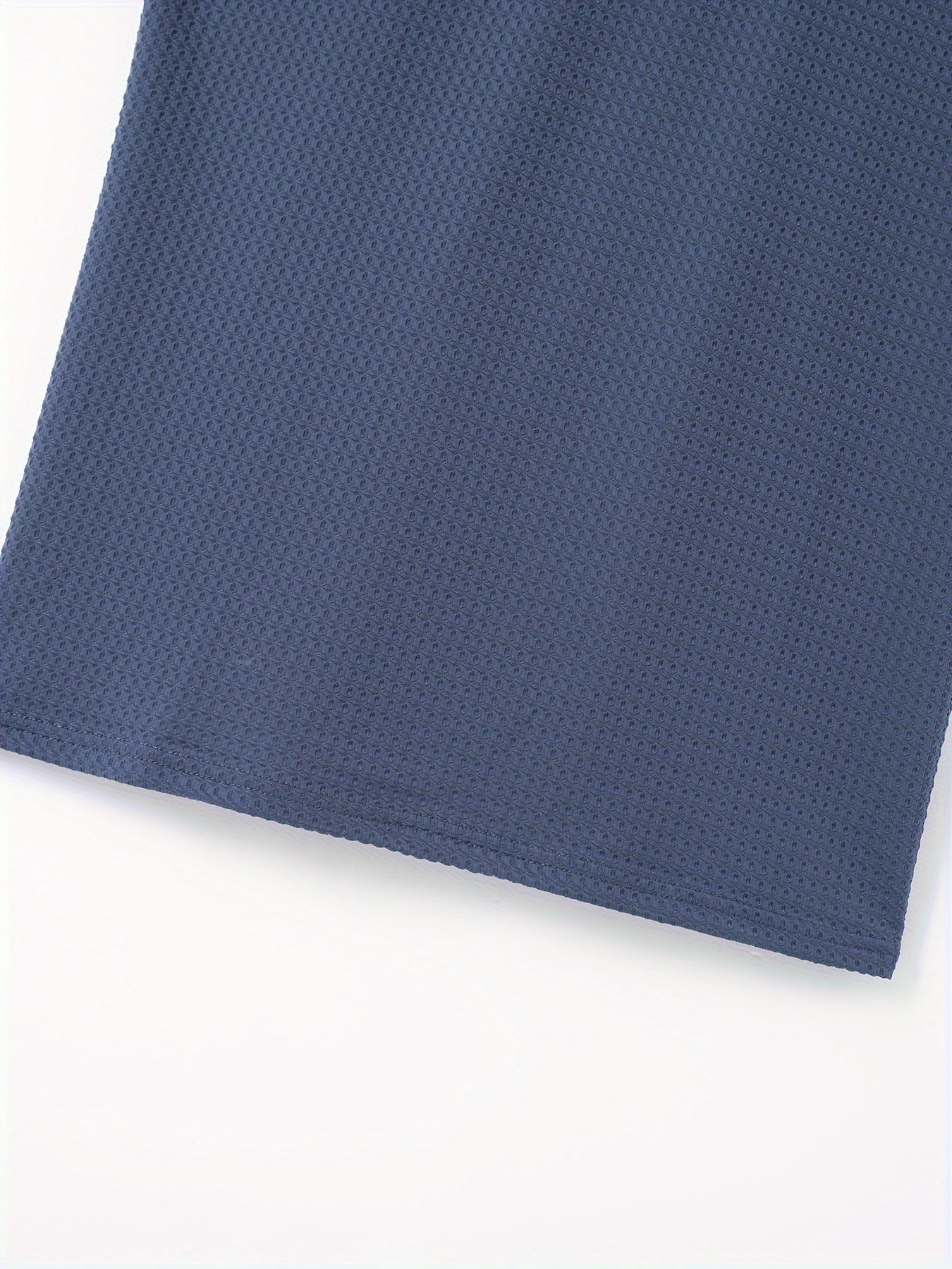 Men's Solid Color Quarter Zip Golf Shirt, Breathable Short Sleeve .