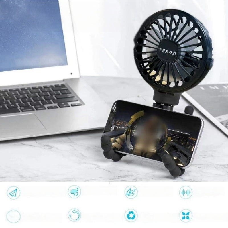 Baby Stroller Fan Hand Held Rechargeable USB Bladeless Small Folding Fans Mini Ventilator Silent Table Outdoor Cooler Neck Fan Desk Fan Christmas, Halloween, Thanksgiving Day Gift Easter Gift