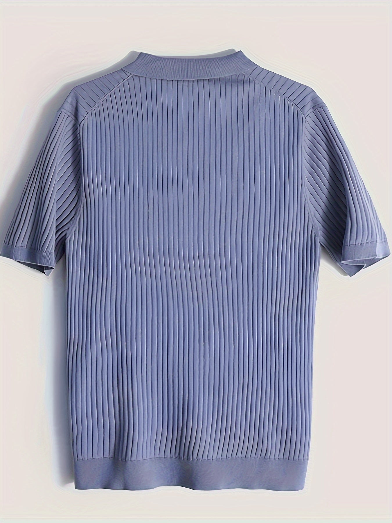 Men's Stripe Pattern Sweater, Casual Breathable Medium Stretch .
