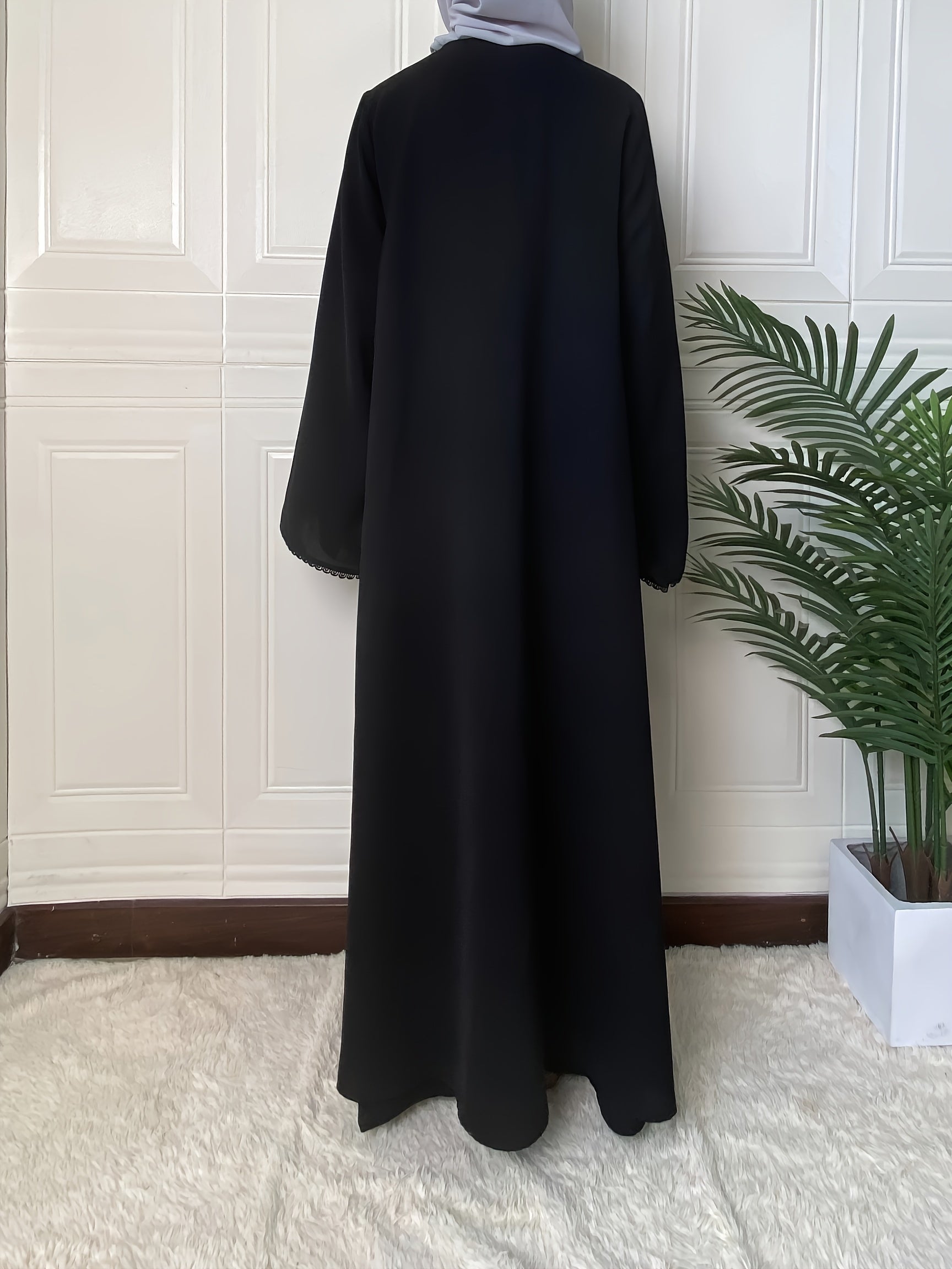 Elegant Long Sleeve Maxi Kaftan Dress -ticated Evening Wear'/MH