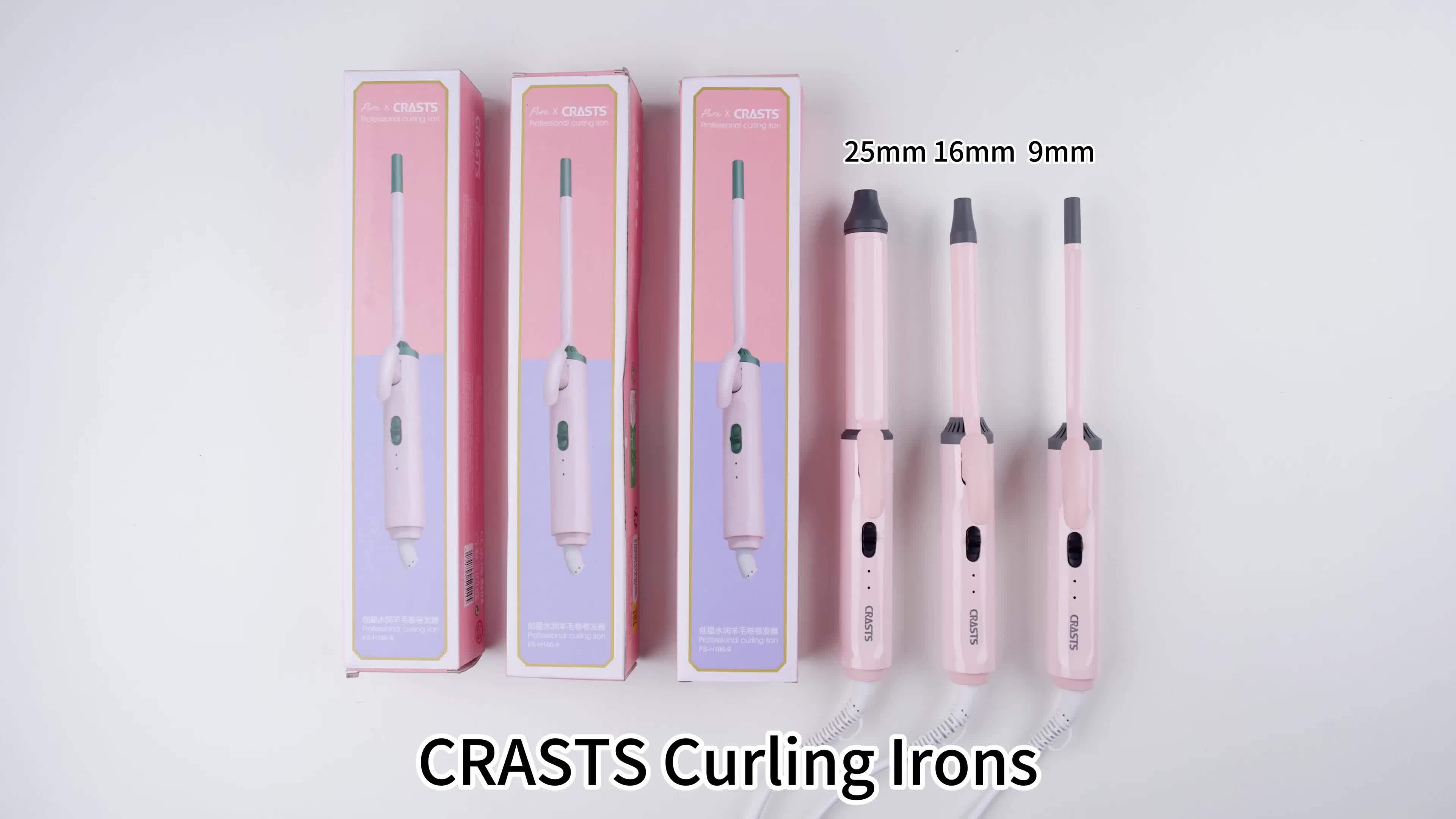 9/16/25mm Hair Curling Iron Ultra-fine Curling Wand Hair Curler Waver DIY Hair Styling Tools Holiday Gift For Women