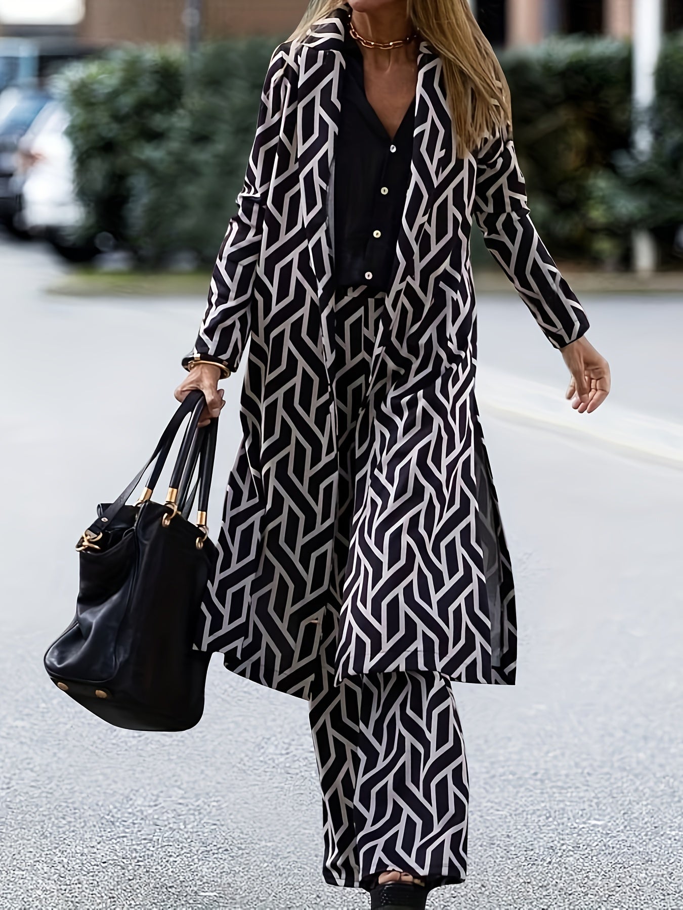 Plus Size Casual Outfits Two Piece Set, Women's.