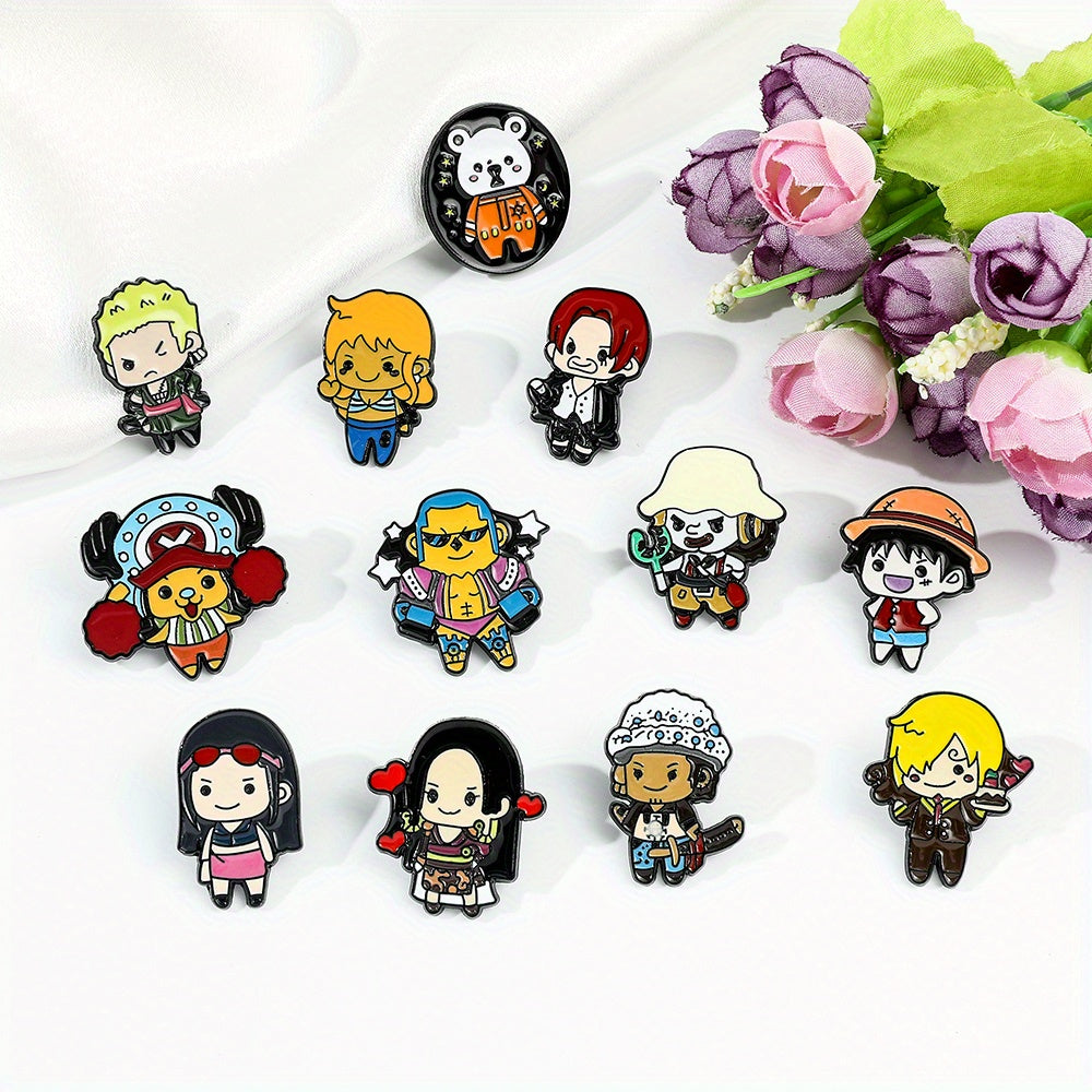 1pc New Cartoon Character Brooch Creative Little Boy Little Girl Enamel Brooch Metal Paint Badge Backpack Clothing Jewelry Wallet Pendant Holiday Gift