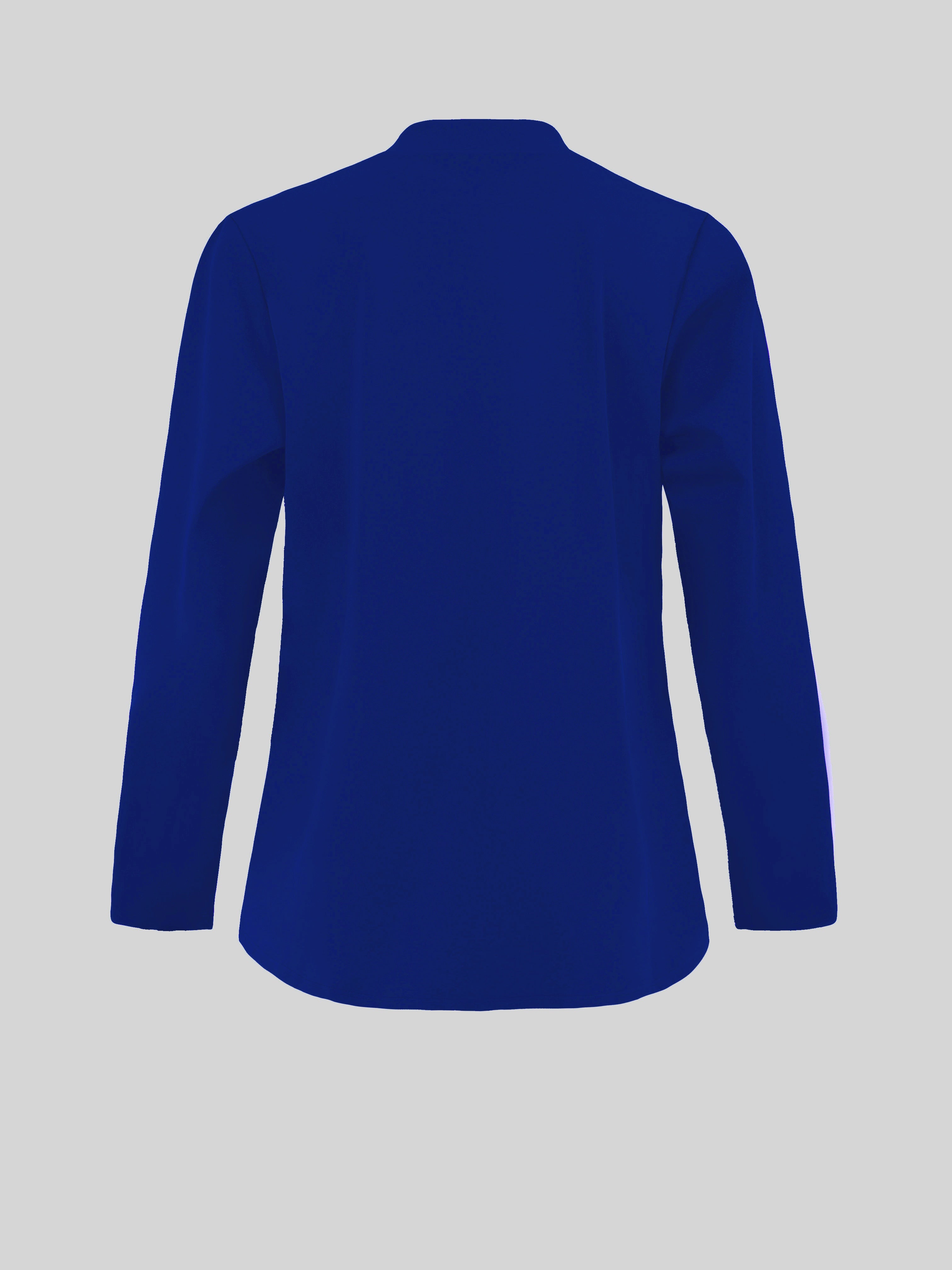 Solid Open Front Blazer, Casual Long Sleeve Blazer For Office,