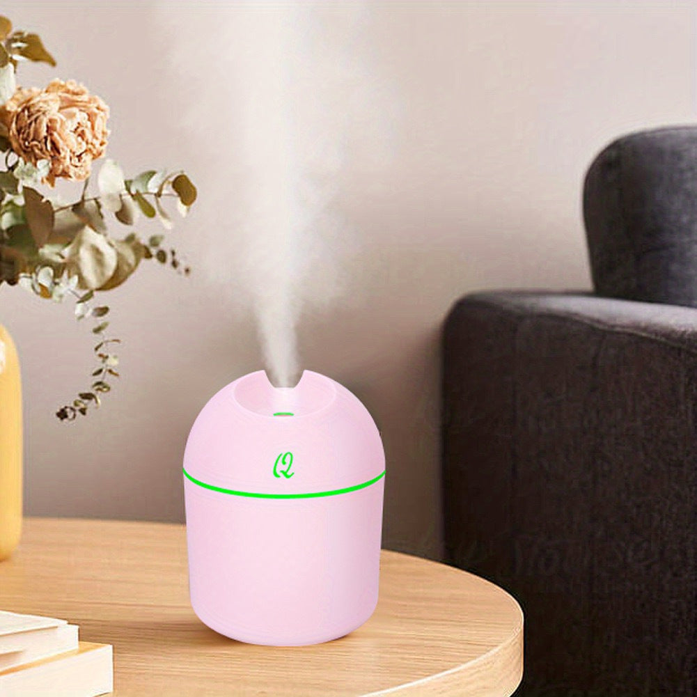 Mini Humidifier - Cool Mist Aroma Diffuser for Car, Office, Bedroom - 220mL Capacity - 2 Mist Modes - Quiet Operation Christmas Gift
