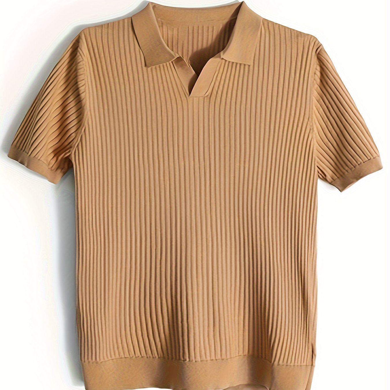 Men's Stripe Pattern Sweater, Casual Breathable Medium Stretch .