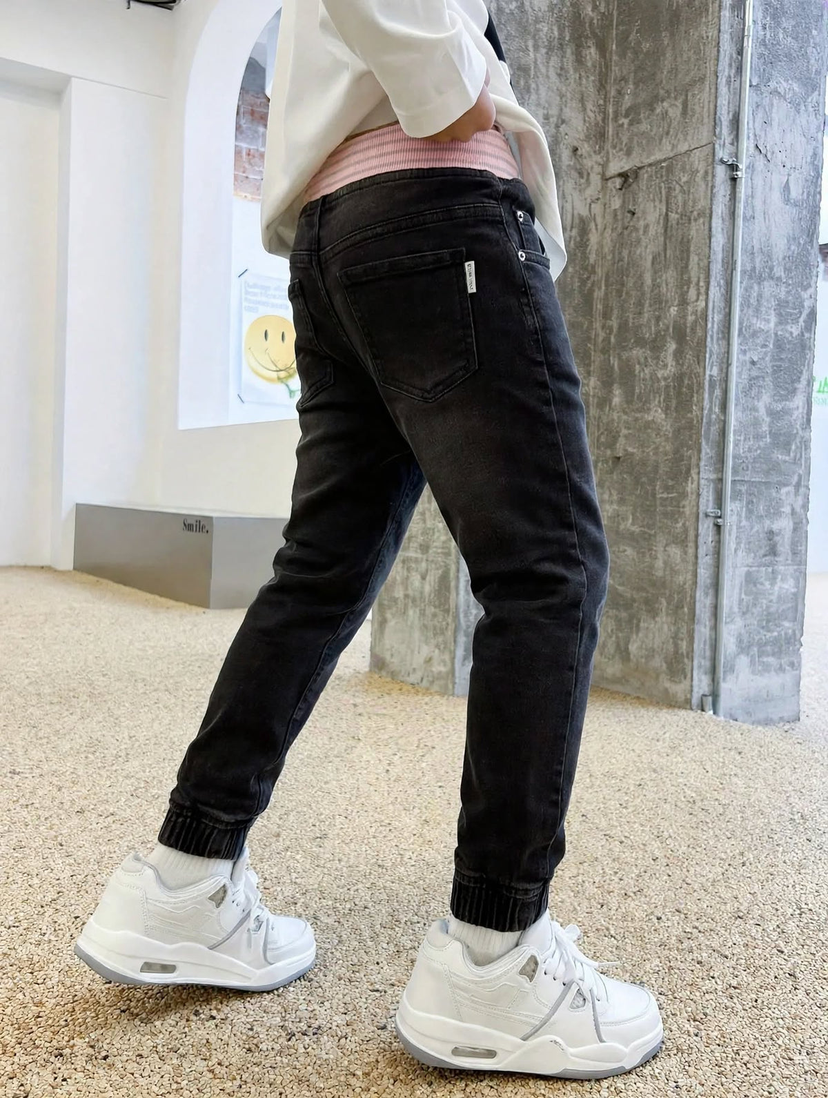 Kids StripeFlex Panel Joggers with Rib Contrast | (Sizes 1-12Years I MH