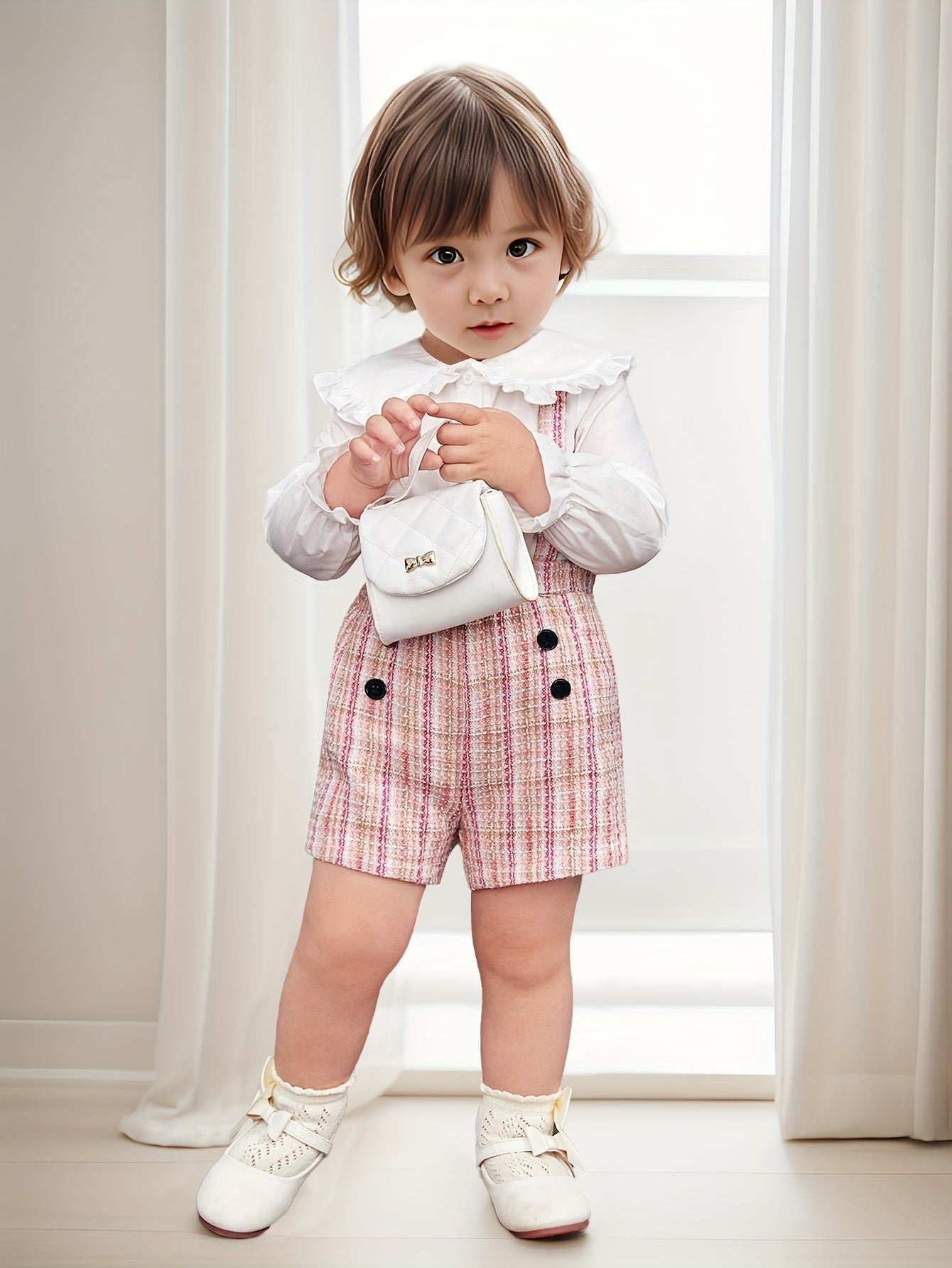 Baby Girls Summer Fashion Lace Lapel Single Breasted Cute.