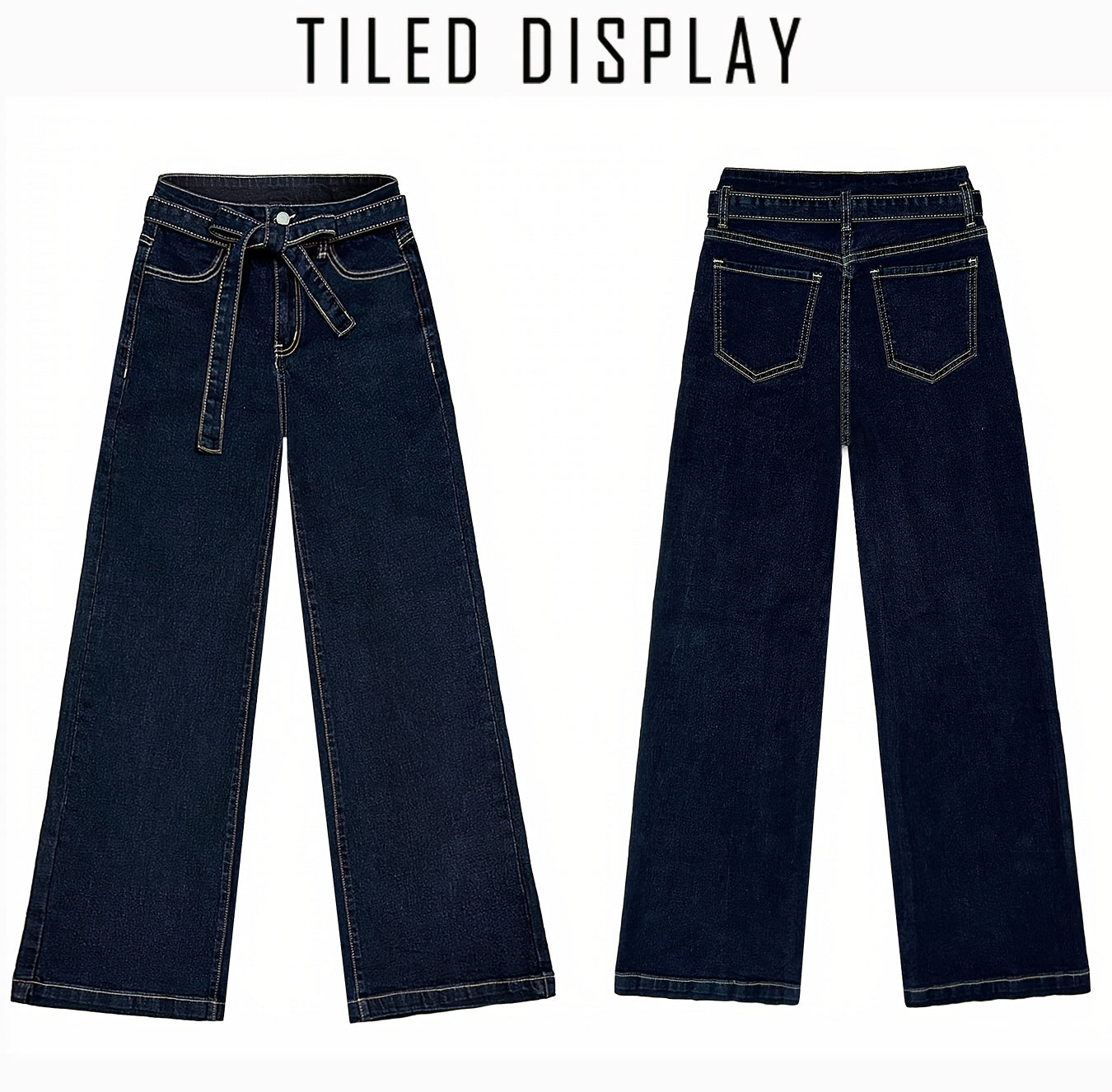 Women'S Stretch High-Waisted Wide-Leg Jeans - ./MH