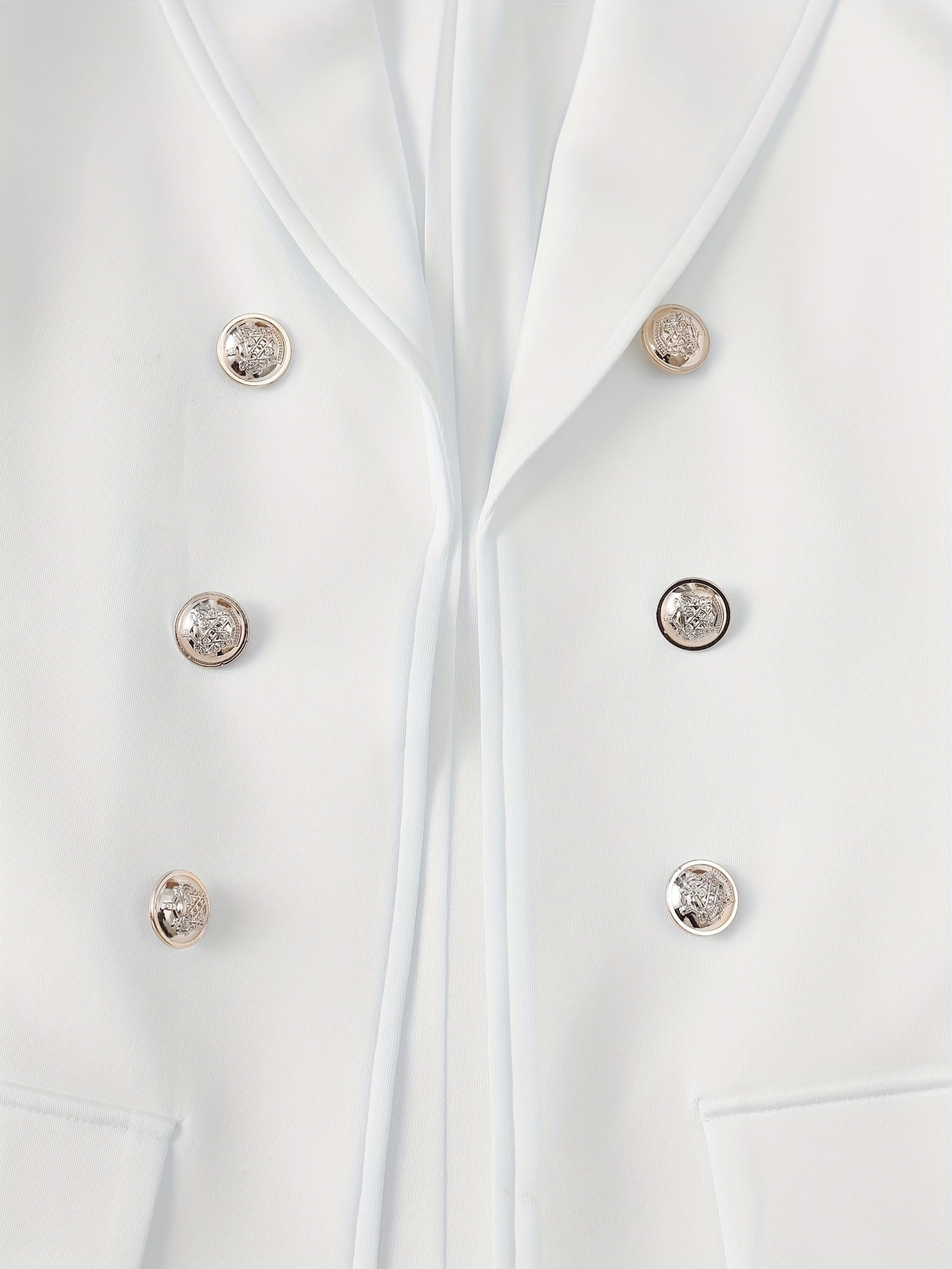 Two-Piece Floral Print Suit Set - Elegant Double Breasted Blazer.