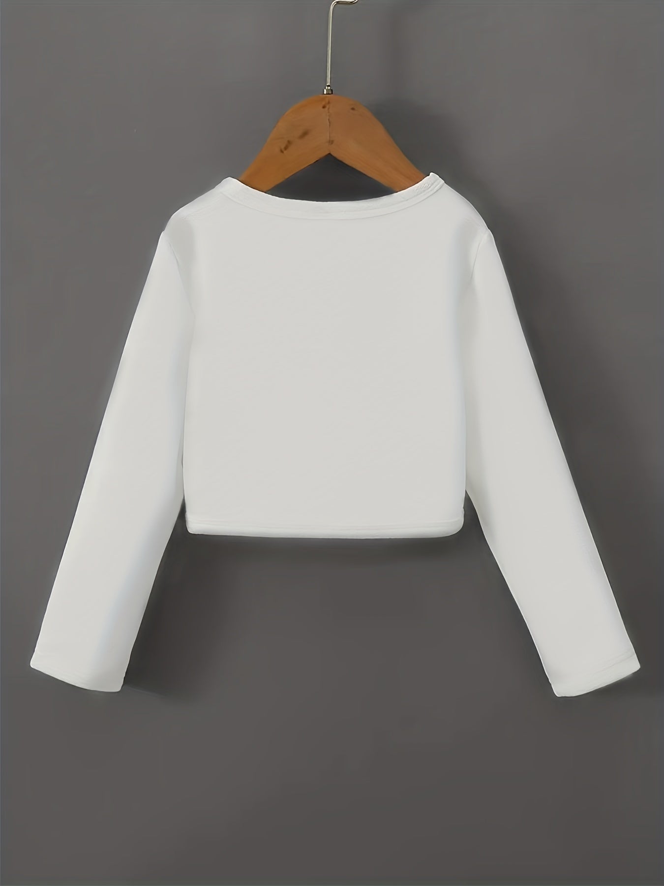 Solid Open Front Blazer, Casual Long Sleeve Crop Blazer For Work,