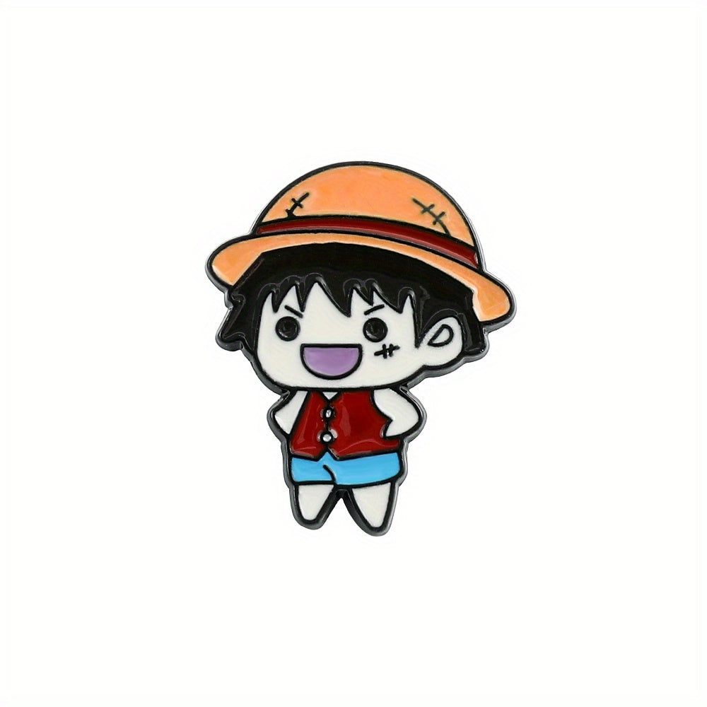 1pc Creative Cartoon Figure DIY Metal Pin Badge for Clothes, Backpack, Hat - Perfect Holiday Party Gift for Teens