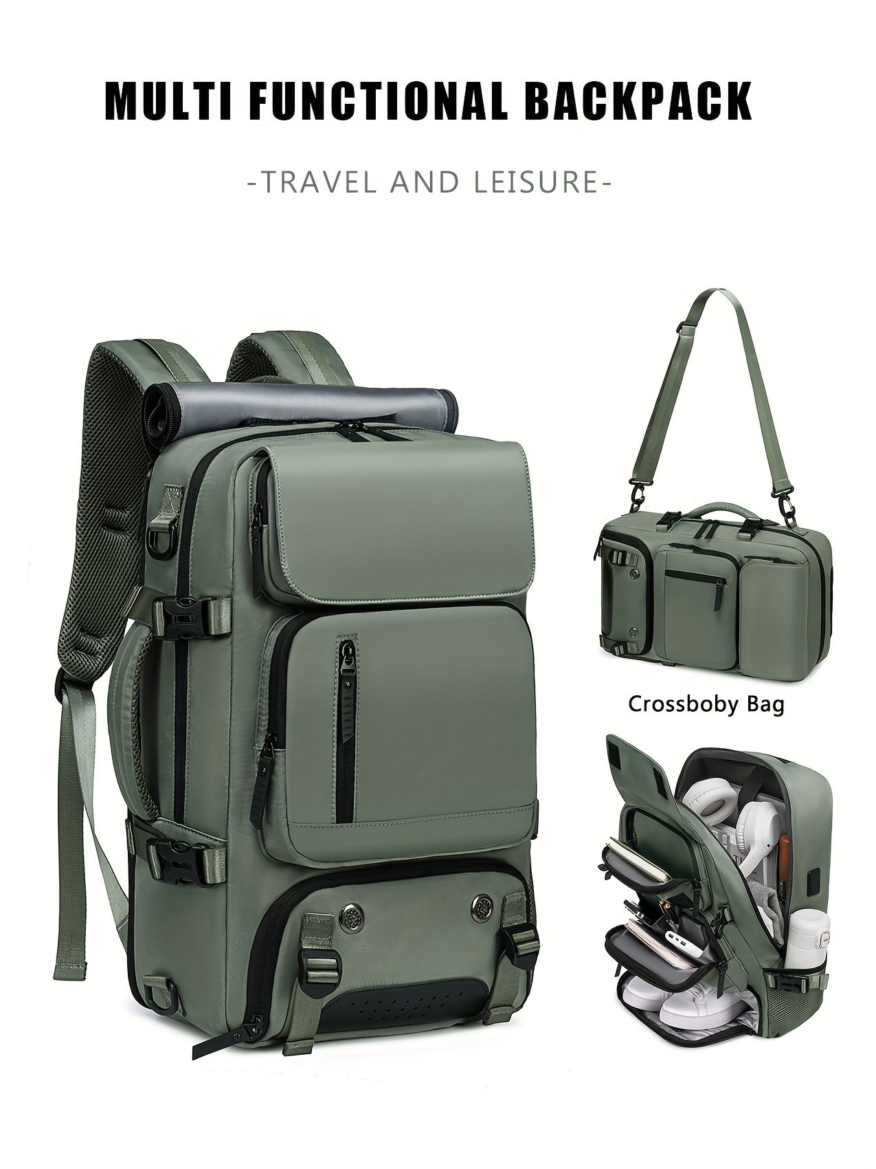 Versatile Large-Capacity Backpack for Men & Women