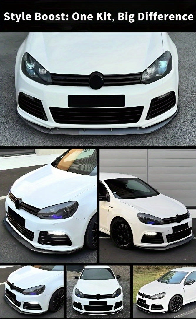 Carbon Fiber Texture Front Lip Spoiler for VOLKSWAGEN Golf MK6R 2008-2012