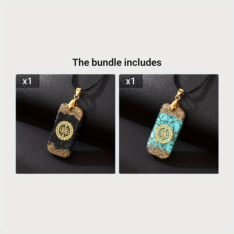 1pc Stone Orgone Energy Pendant Necklace For Men,