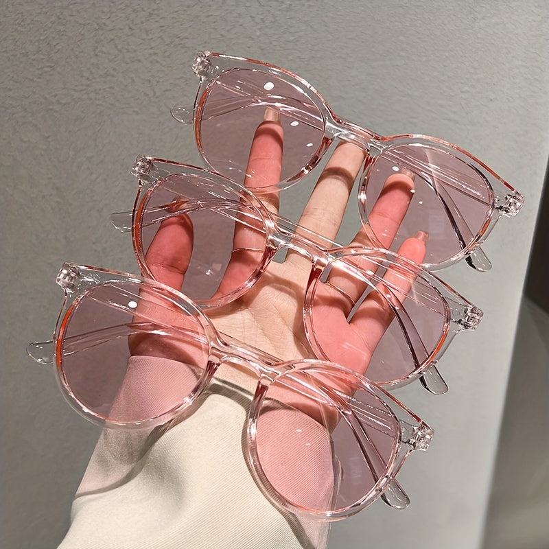3pairs Oval Fashion Sunglasses For Women Men.