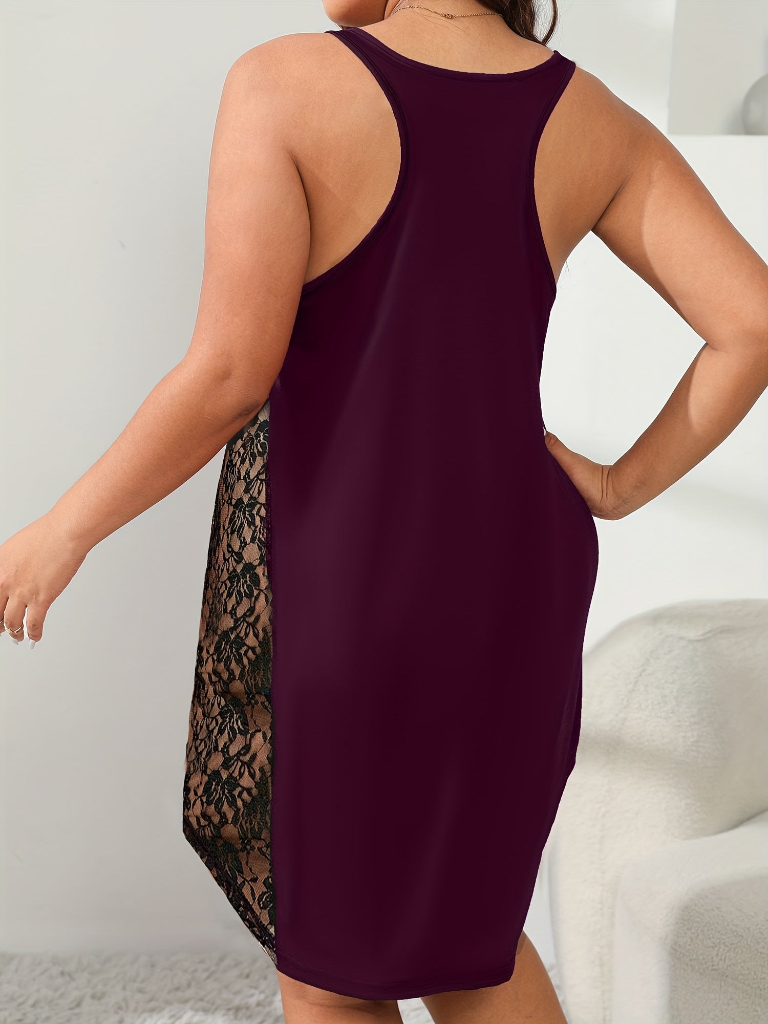 Women's Plus Casual Loungewear Dress,/MH