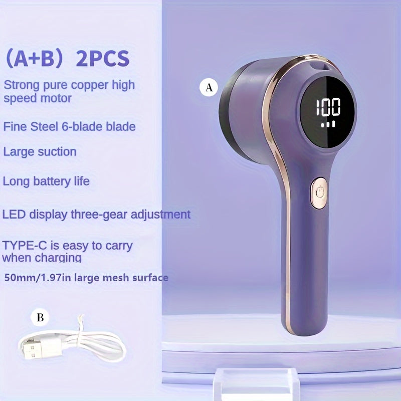 1set, Fabric Shaver, Electric Lint Remover, USB Rechargeable Sweater .