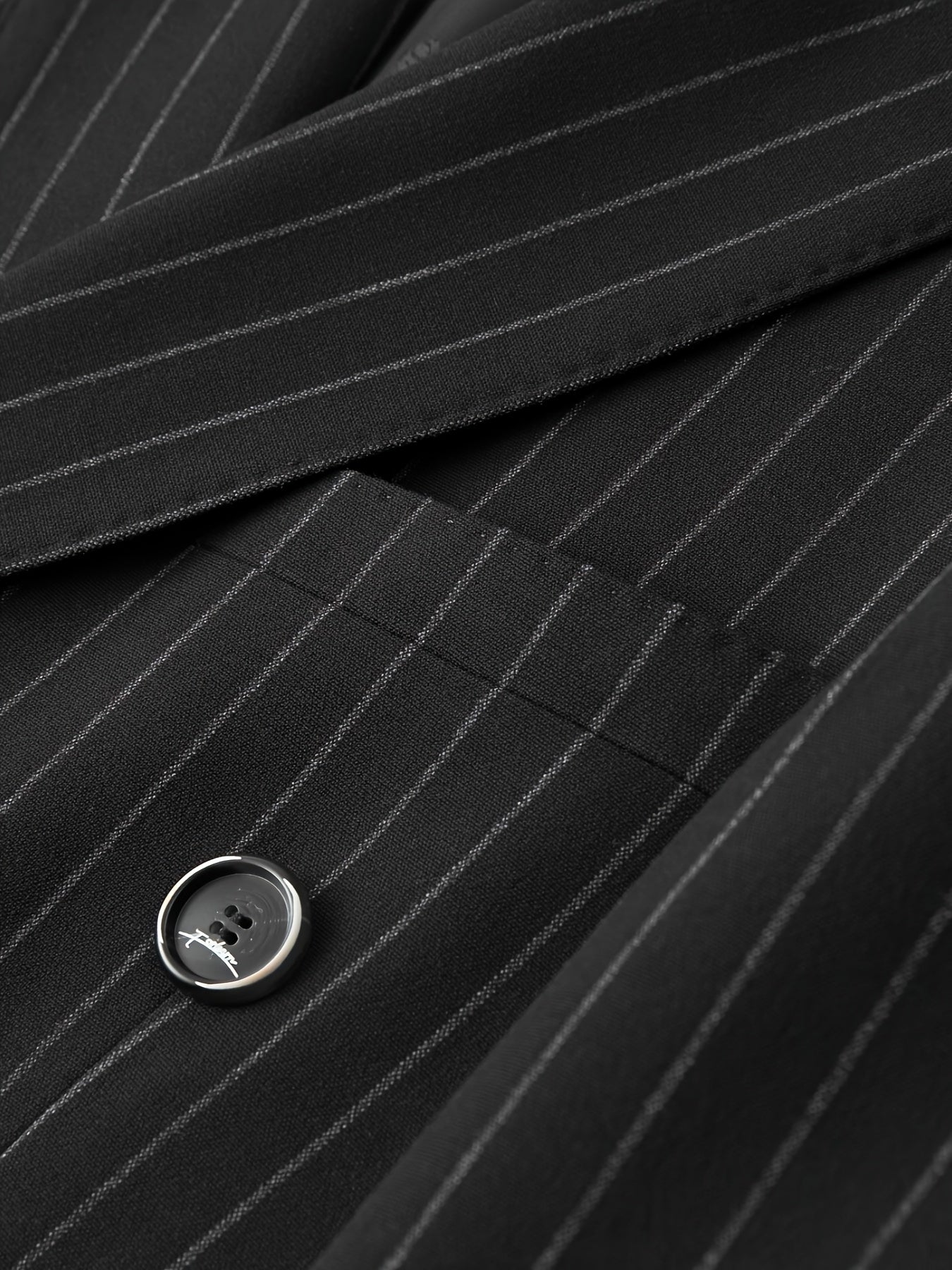 Men's Classic Striped Double-Breasted Blazer,