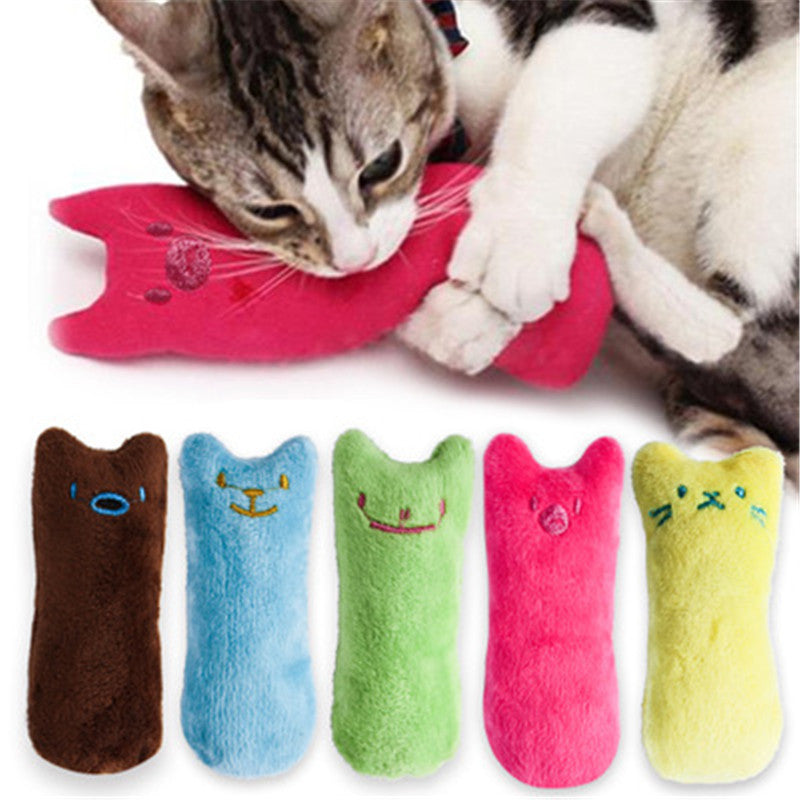 1pc Cat Design Cat Teaser Toy Containing Squeaky Plush Pillow.