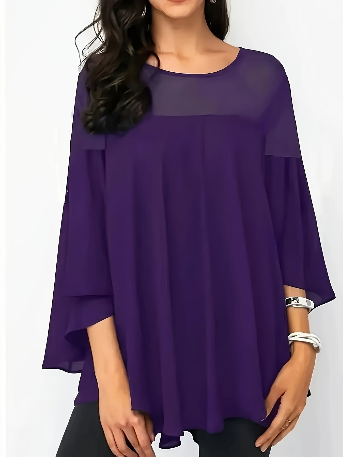 Plus Size Women's Casual Shirt - Vibrant Green Short Sleeve.