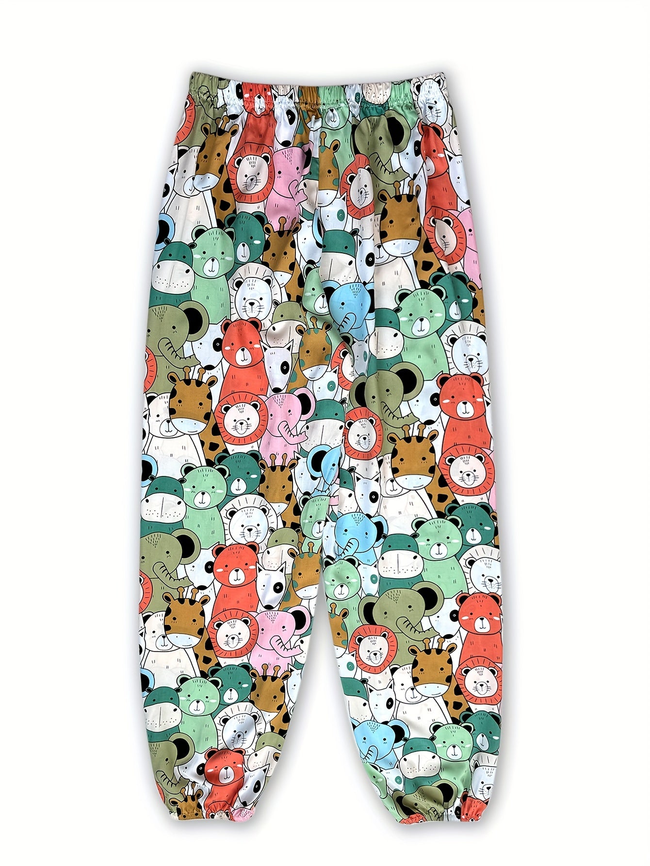 Women's Loose Fit Wide Leg Flare Pants with Print, Comfortable.