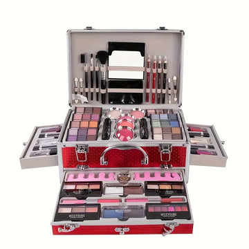 Multifunctional Makeup Set, Eyeshadow/Lipstick/Mascara/Eyeliner/Blush/Contour With Mirror & Brush All-in-one, Ideal Gift For Women