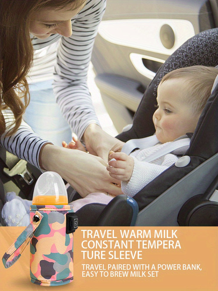 USB Charger Bottle Warmer, Travel Camping Outdoor Milk Formula Bottle Warmer, Home Car Electric Portable Stroller Insulated Bag, Nursing Bottle Heater, Bottle Feeding Warmer Sleeve Easter Gift