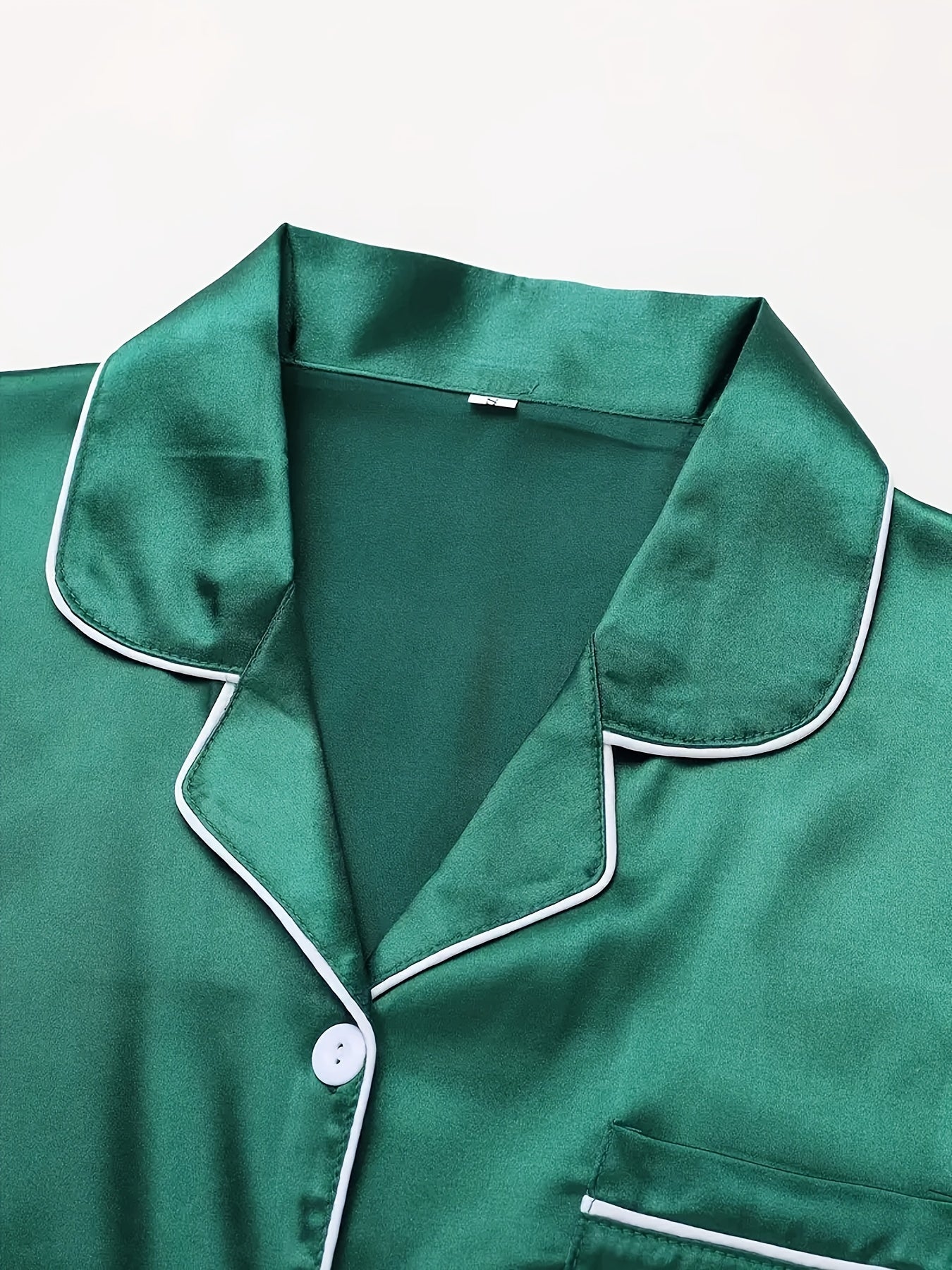Cozy Solid Pajama Set - Soft Long Sleeve Button.
