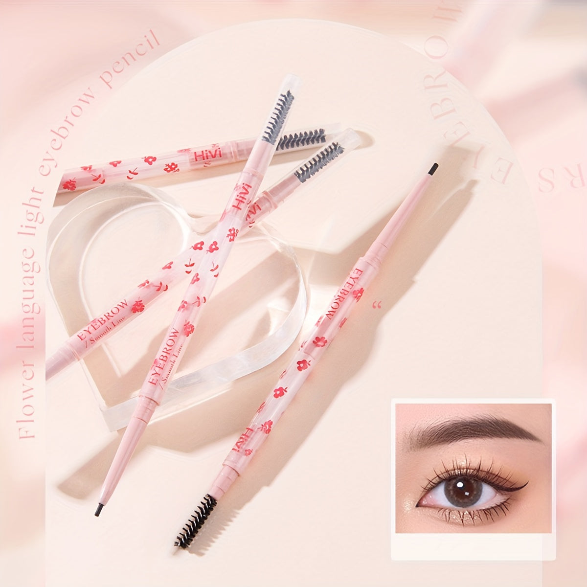 8pcs Flower Language Makeup Gift Box, Velvet Lip Gloss Lipstick Blush Powder Eyeliner Pen Eyeshadow Palette Cosmetics Set, Ideal Gift For Mother's Day Makeup Set
