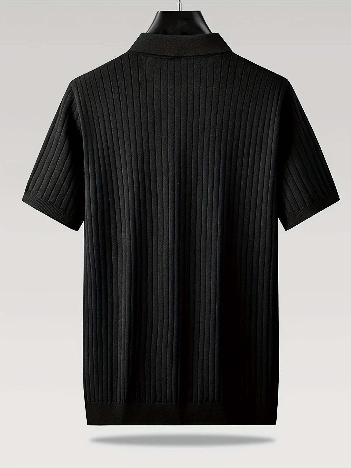 Men's Stripe Pattern Sweater, Casual Breathable Medium Stretch .
