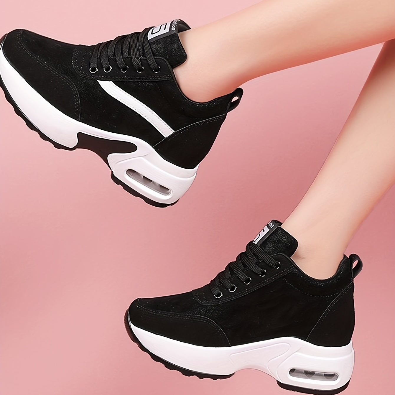 Flying Woven Mesh Inner Wedge Sneakers,