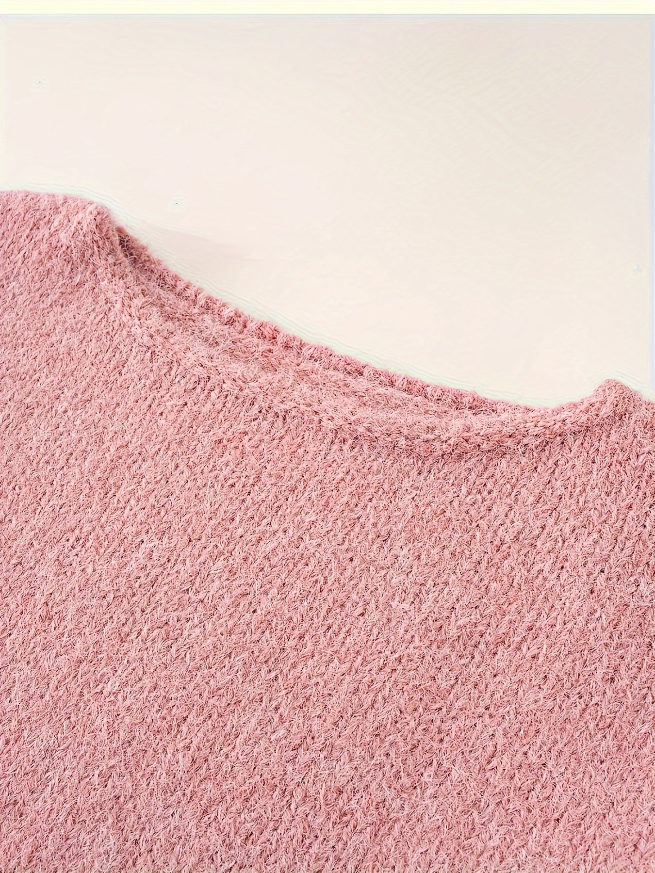 Luxurious Red Fleece Boat Neck Sweater for Women .