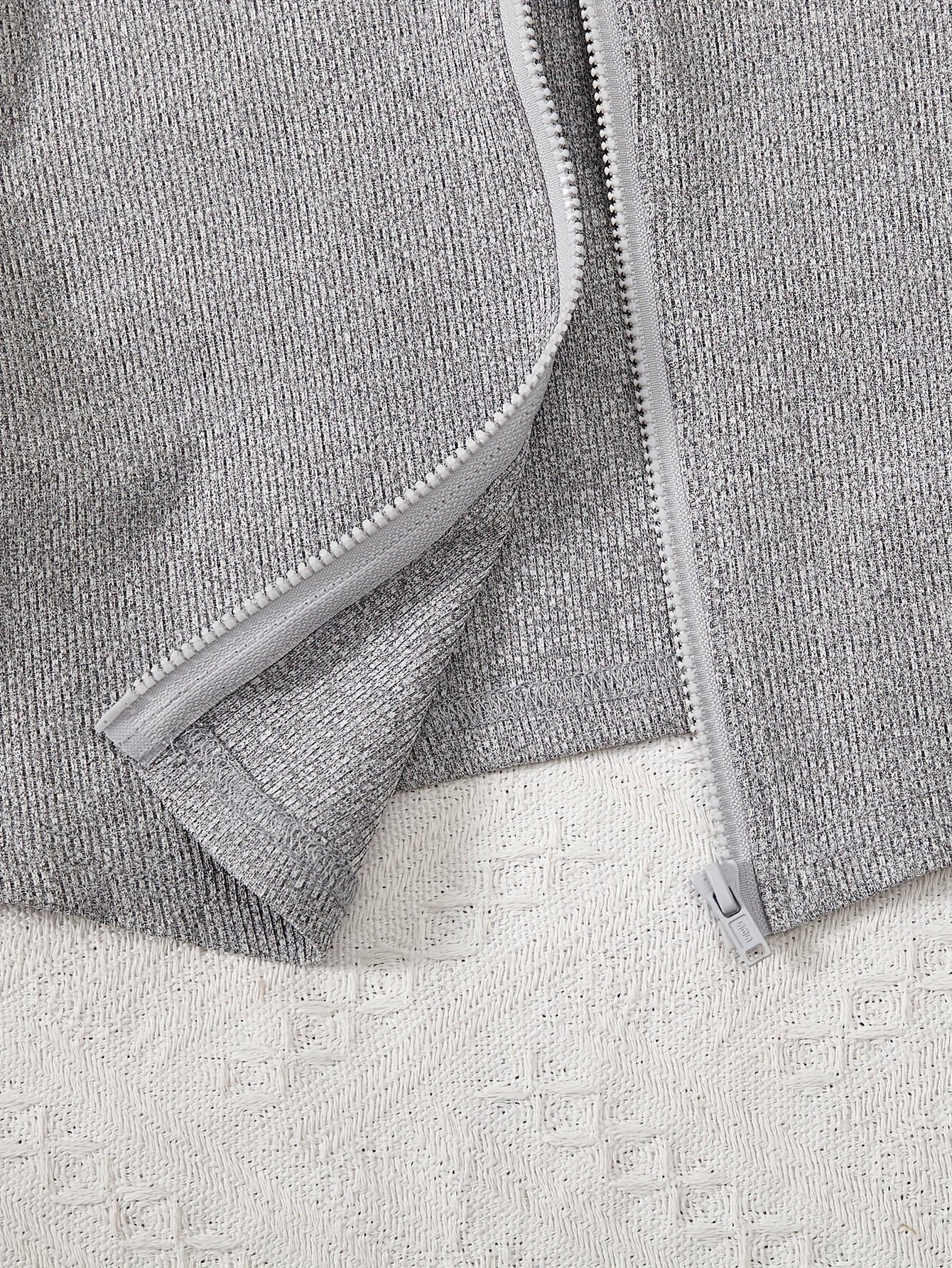 Elegant Girls Slim Outfits 2pc, Zip Hoodies + Loose Fit Flare Pants Kids Clothes.