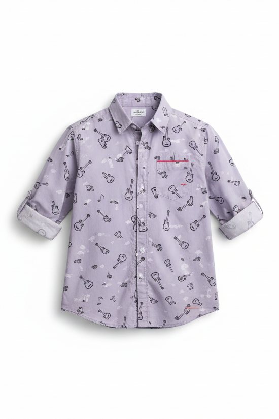 Kids Stylish Long Sleeve Shirt for Boys | Trendy Fashion Outfit UAE (3-14yrs)MH