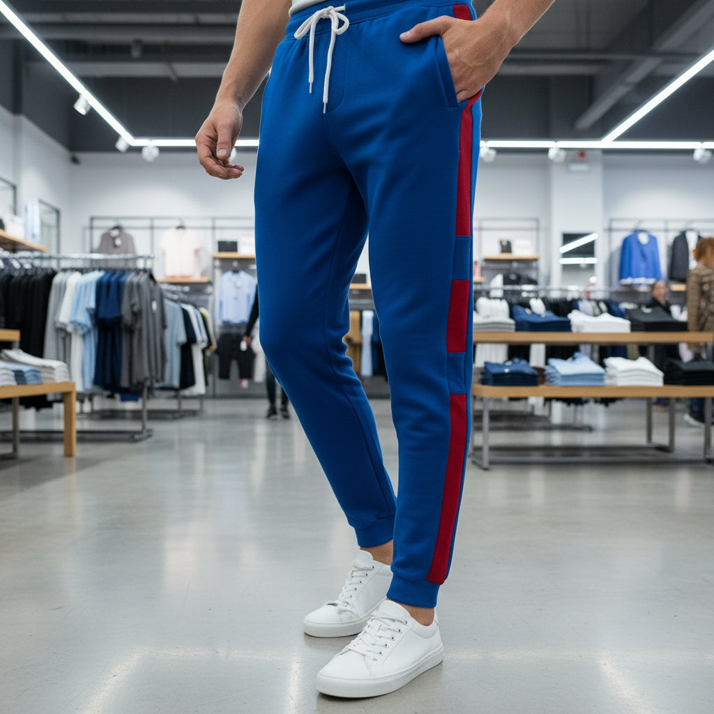 MH Men’s Urban Side-Stripe Joggers – Slim Fit Contrast Panel Sweatpants | 5 Colors | Sizes (S-XXL)