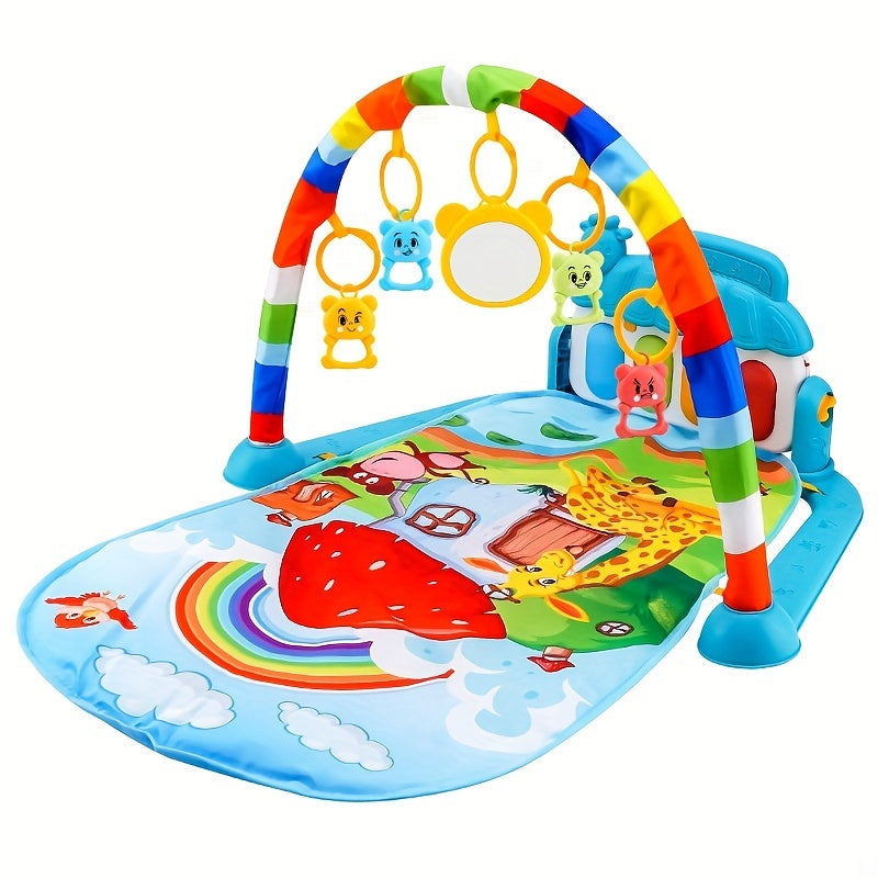 Delight Your Baby with this Fun and Educational Fitness Rack Toy, Piano Play Mat, and Crawling Mat, Halloween, Thanksgiving And Christmas Gift