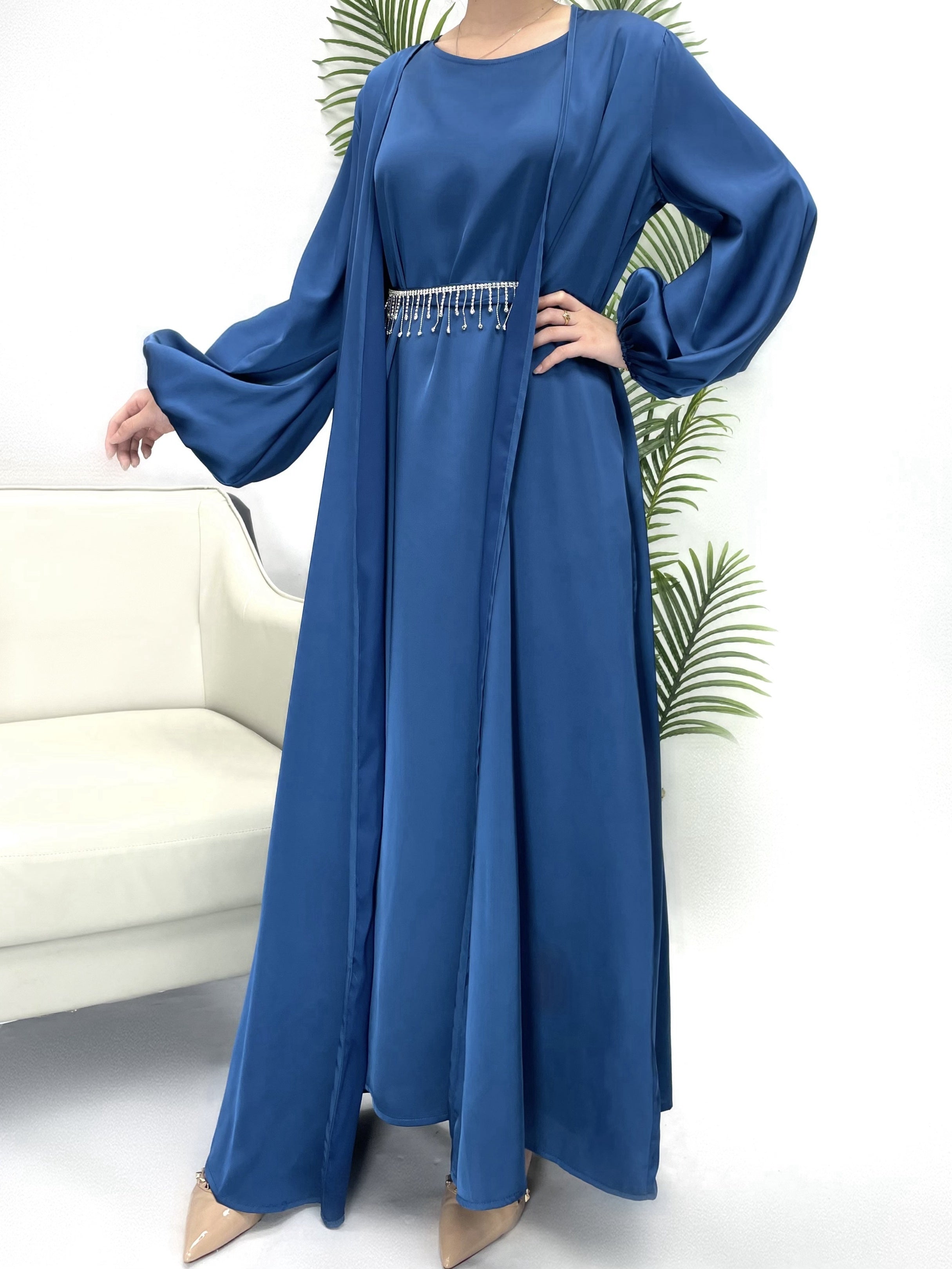 Women's Long Sleeve Solid Abaya