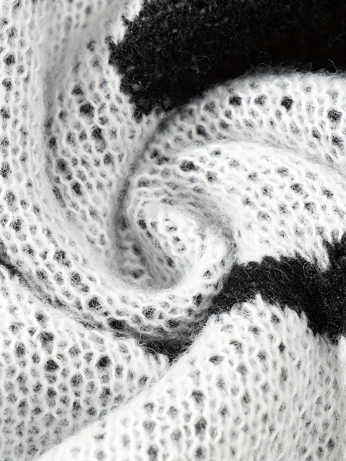 Trendy Pattern Knitted Sweater, Men's Casual Warm Slightly Stretch.