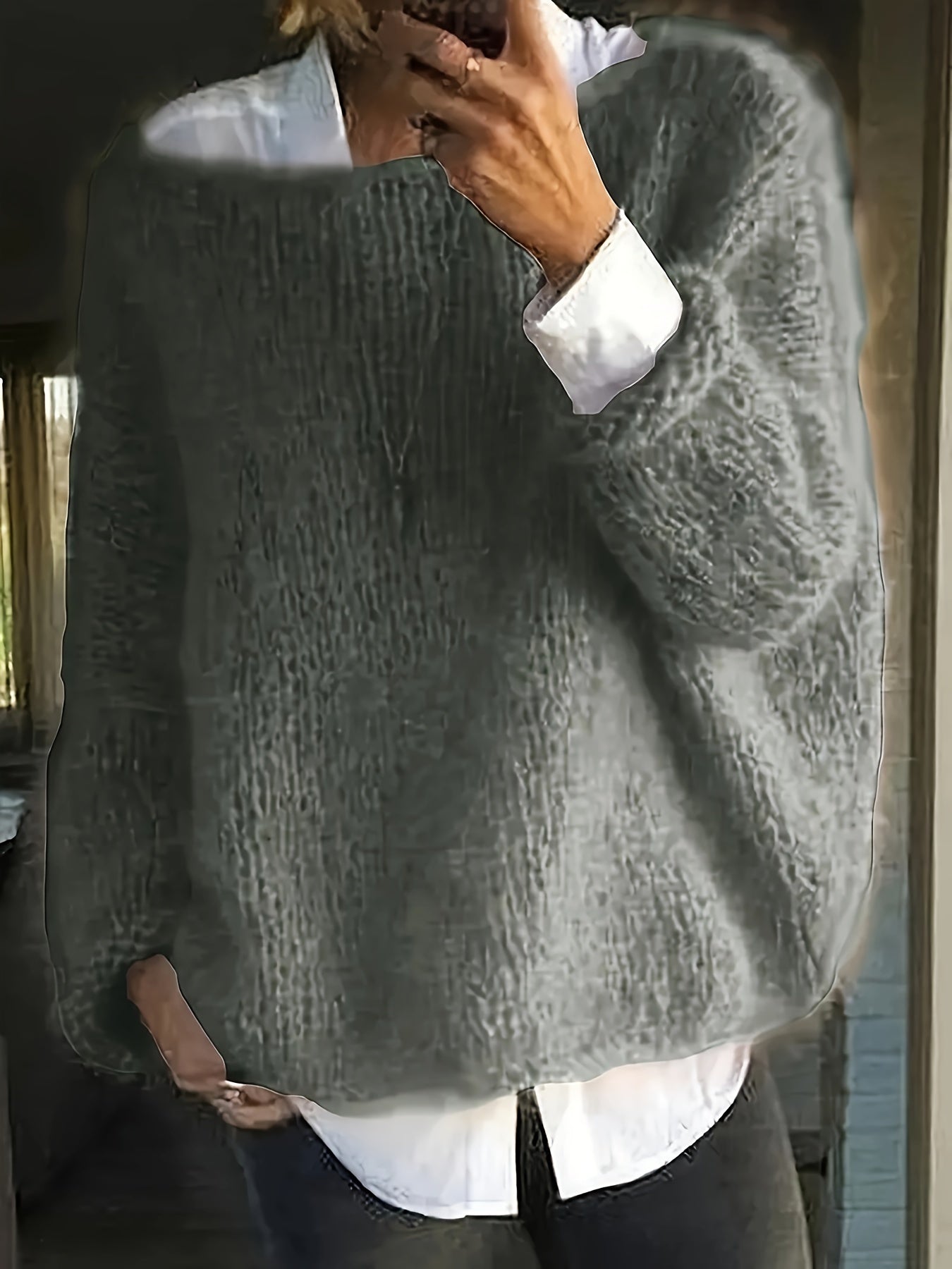 Luxurious Red Fleece Boat Neck Sweater for Women .