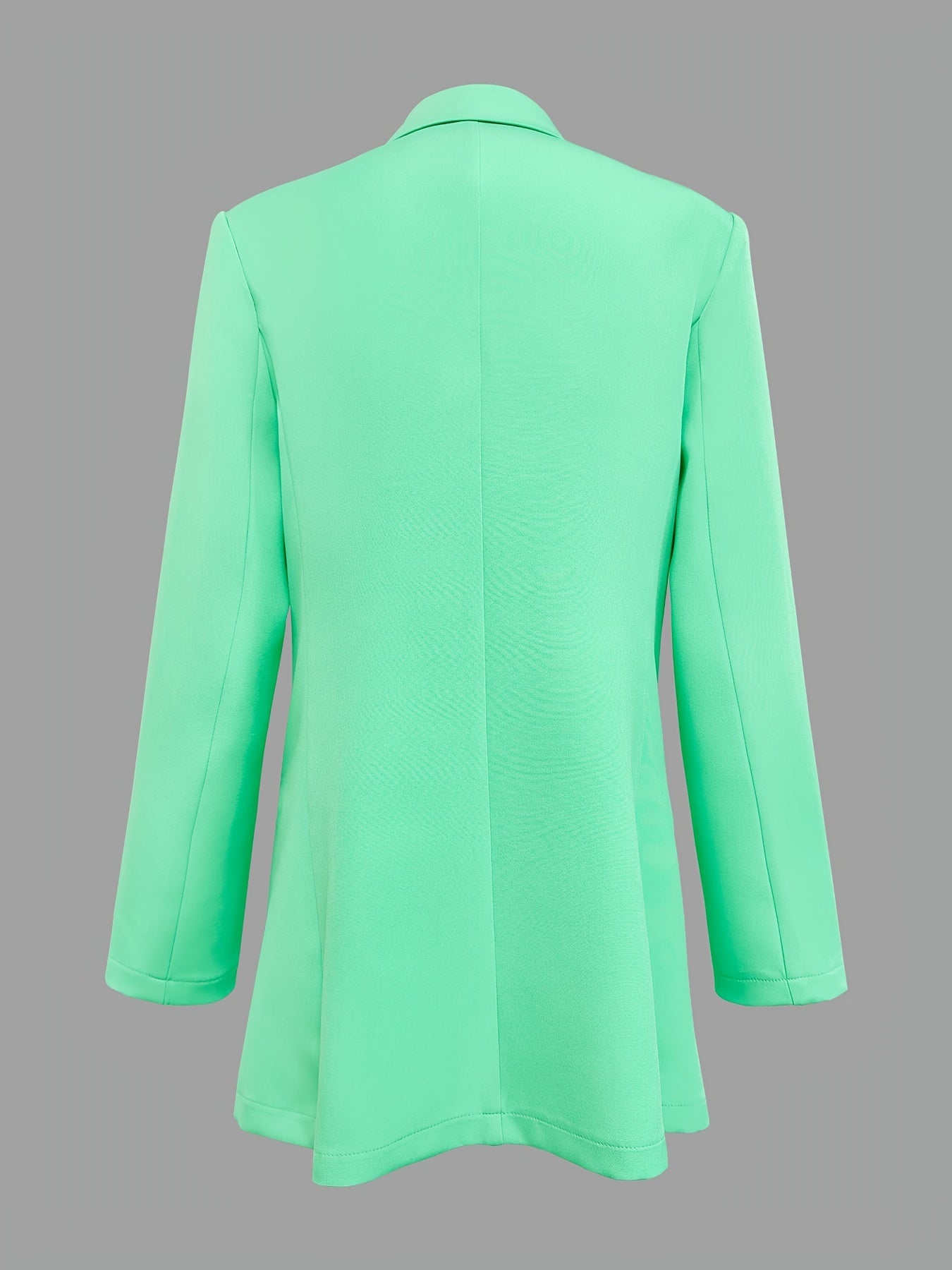 Button Blazer, Elegant Lapel Long Sleeve Work Office Outerwear,