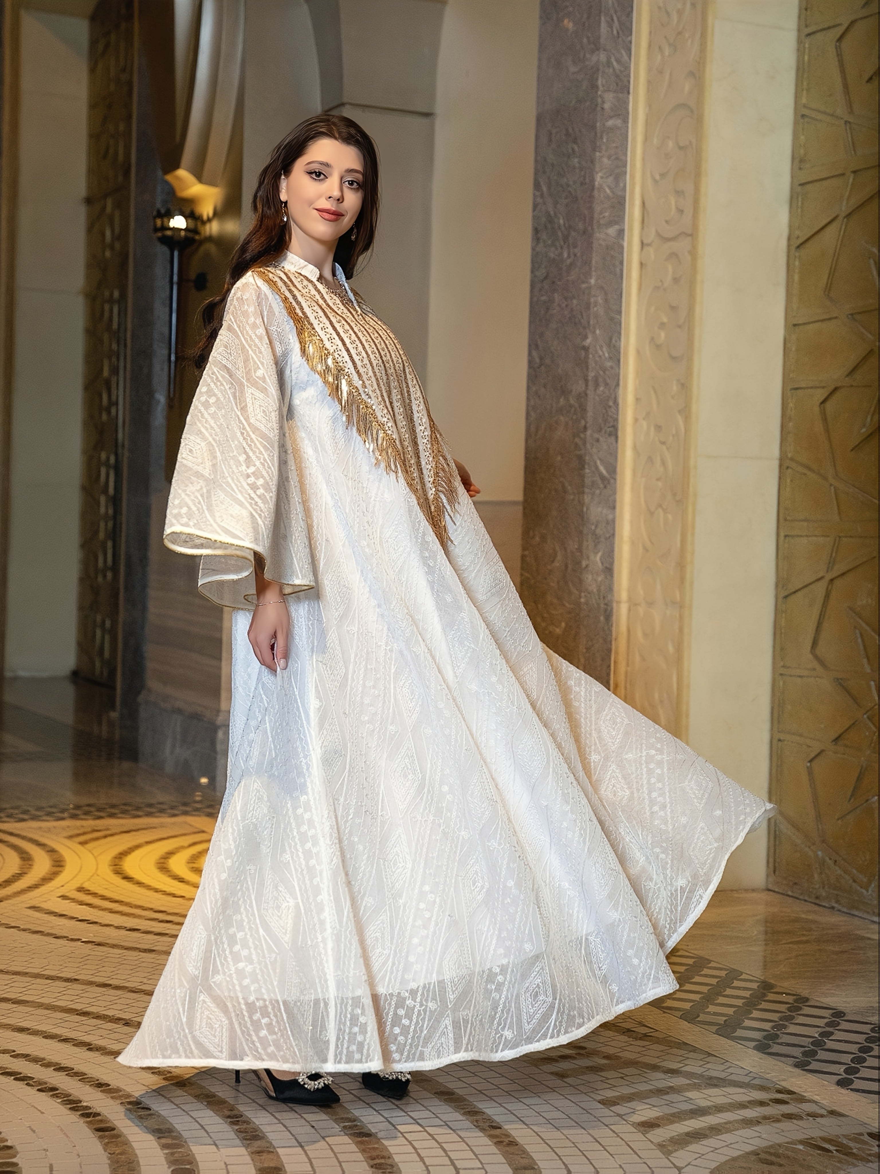 1pc Muslim Evening Dress, Arabic Dubai ./MH