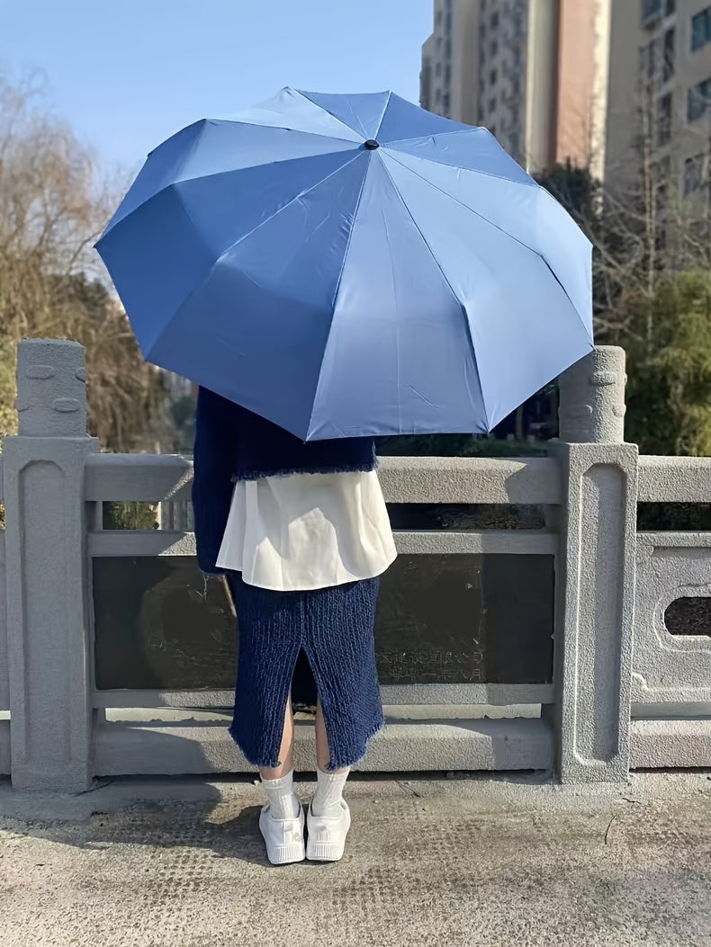 Automatic Umbrella with 10-Rib Windproof Design .