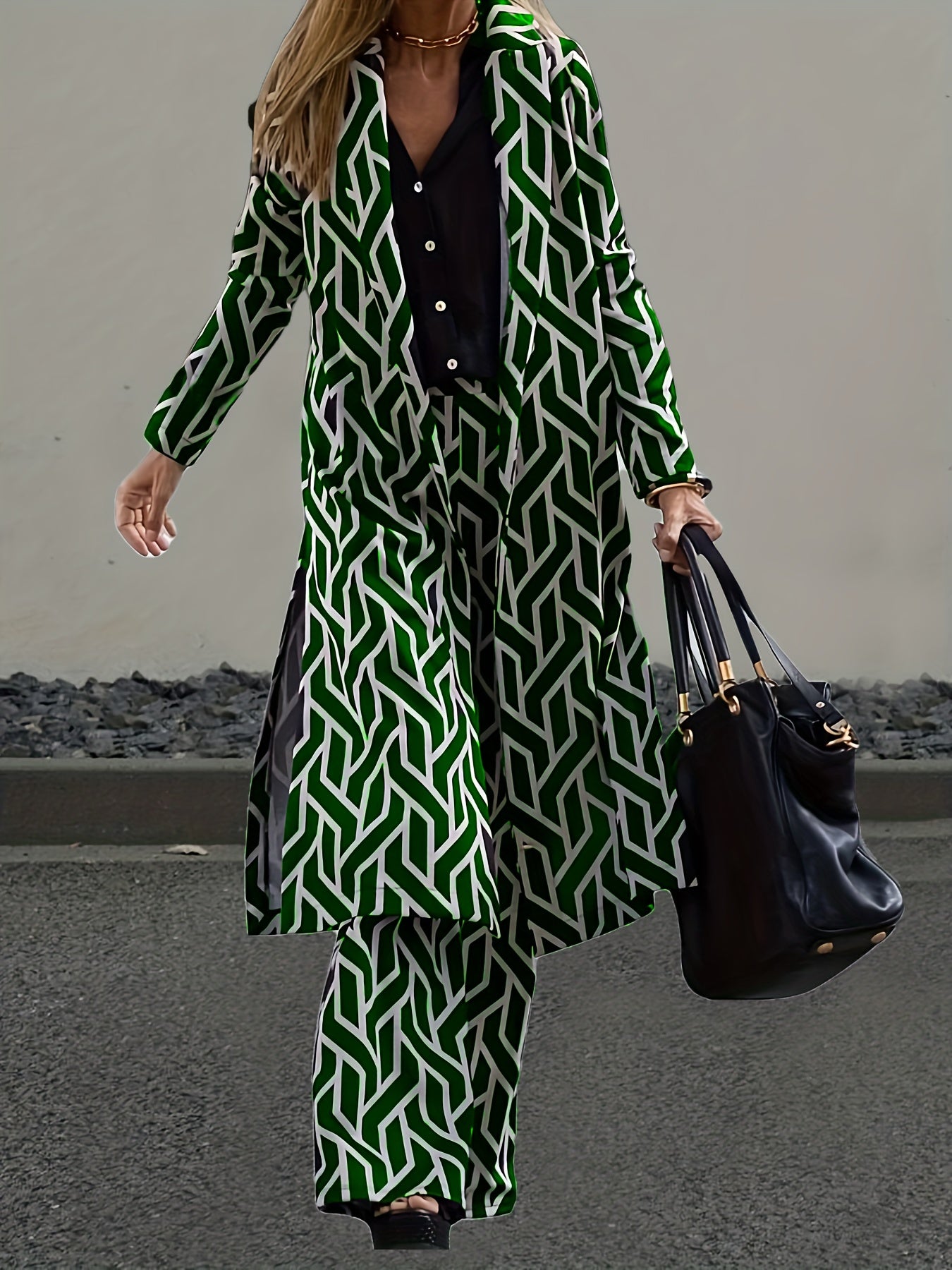 Plus Size Casual Outfits Two Piece Set, Women's.