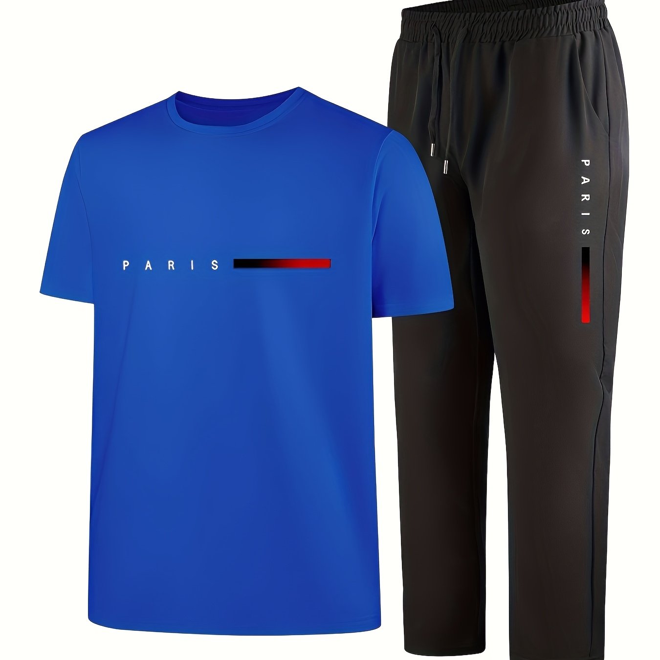 Men'S Casual Sports Two-Piece Set Short Sleeve .