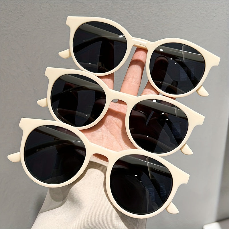 3pairs Oval Fashion Sunglasses For Women Men.