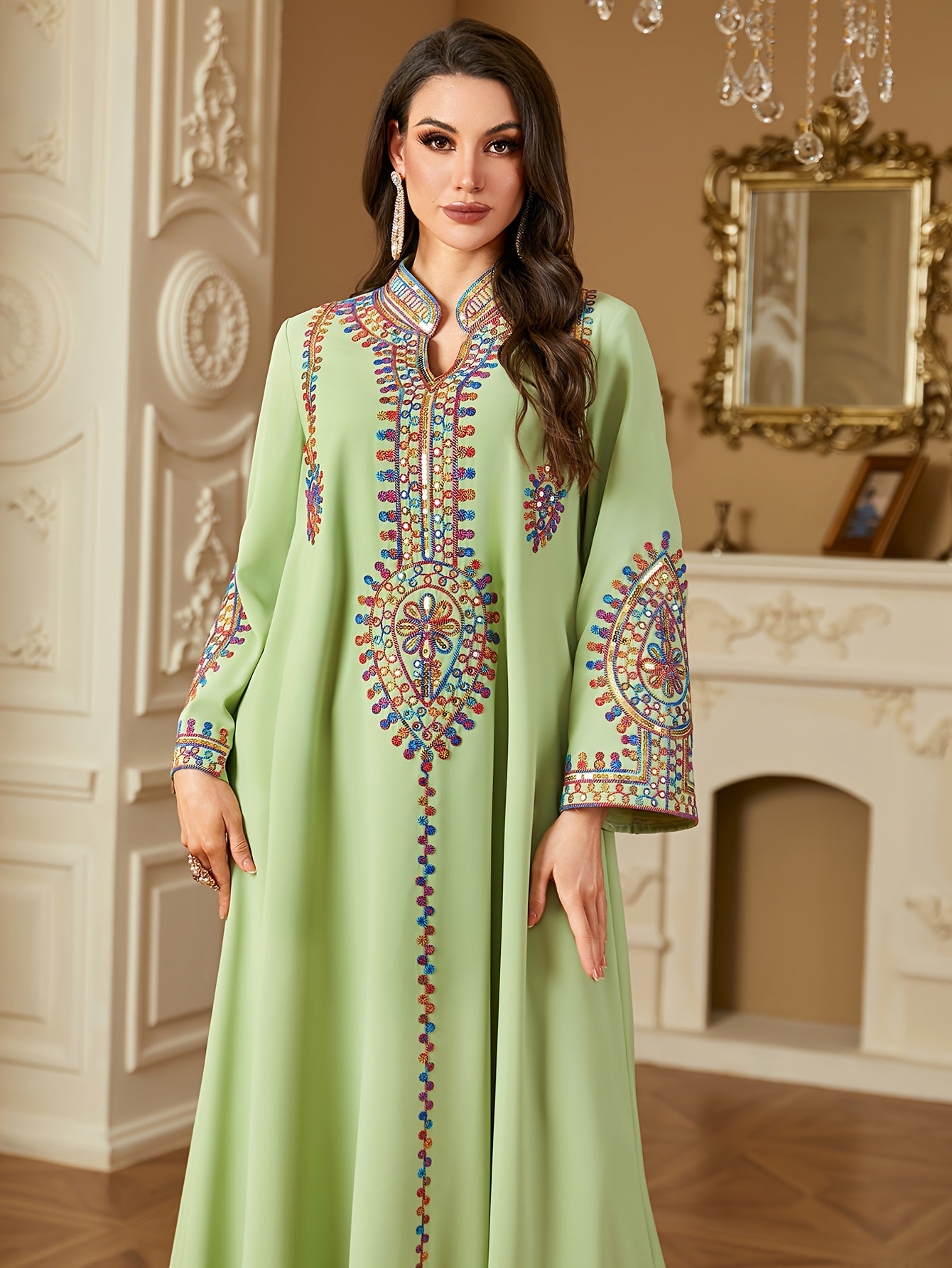 Elegant Long Sleeve Maxi Dress ./MH