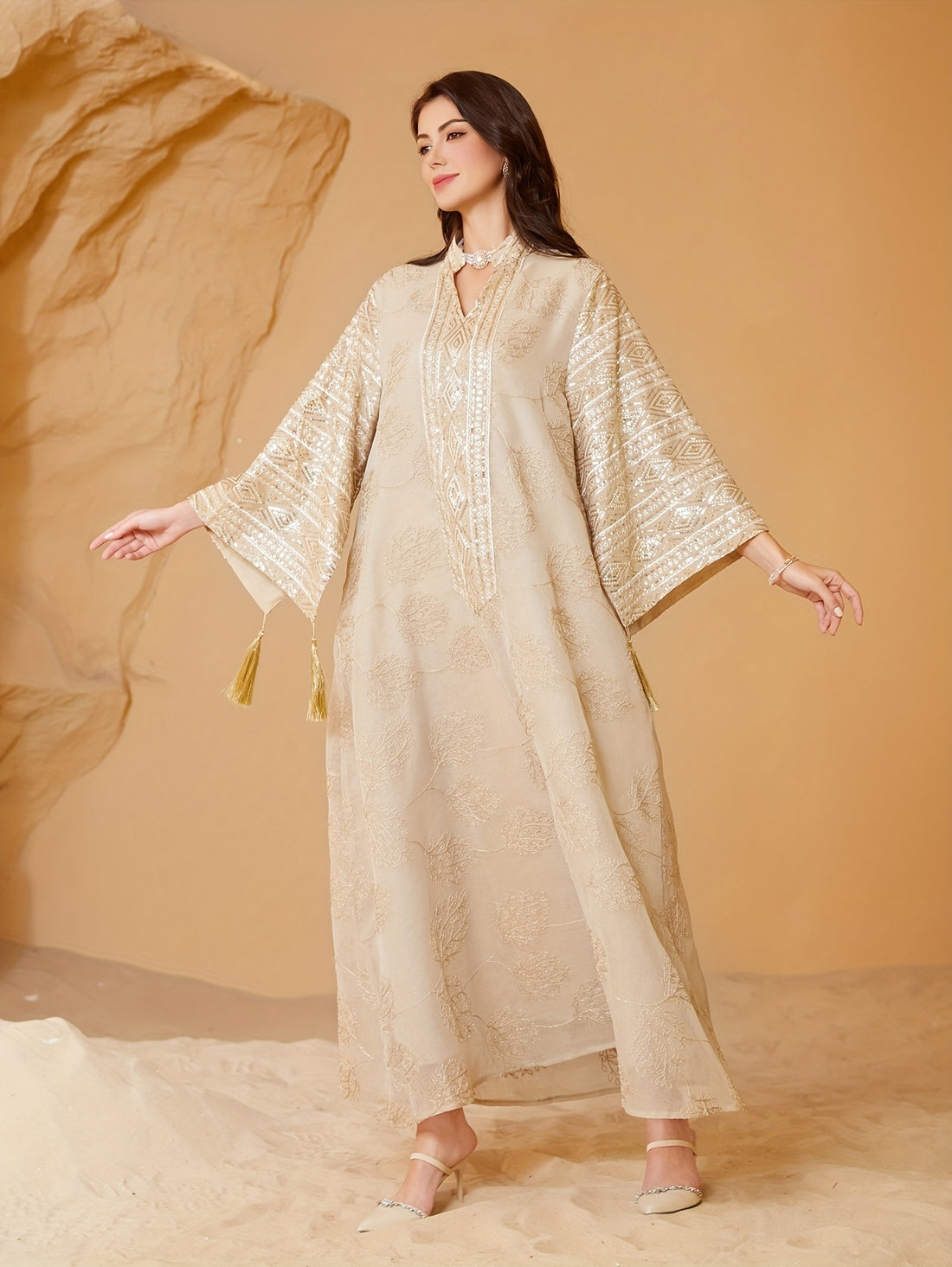 Women's Middle Eastern Jalabiya Abaya Dress ./MH